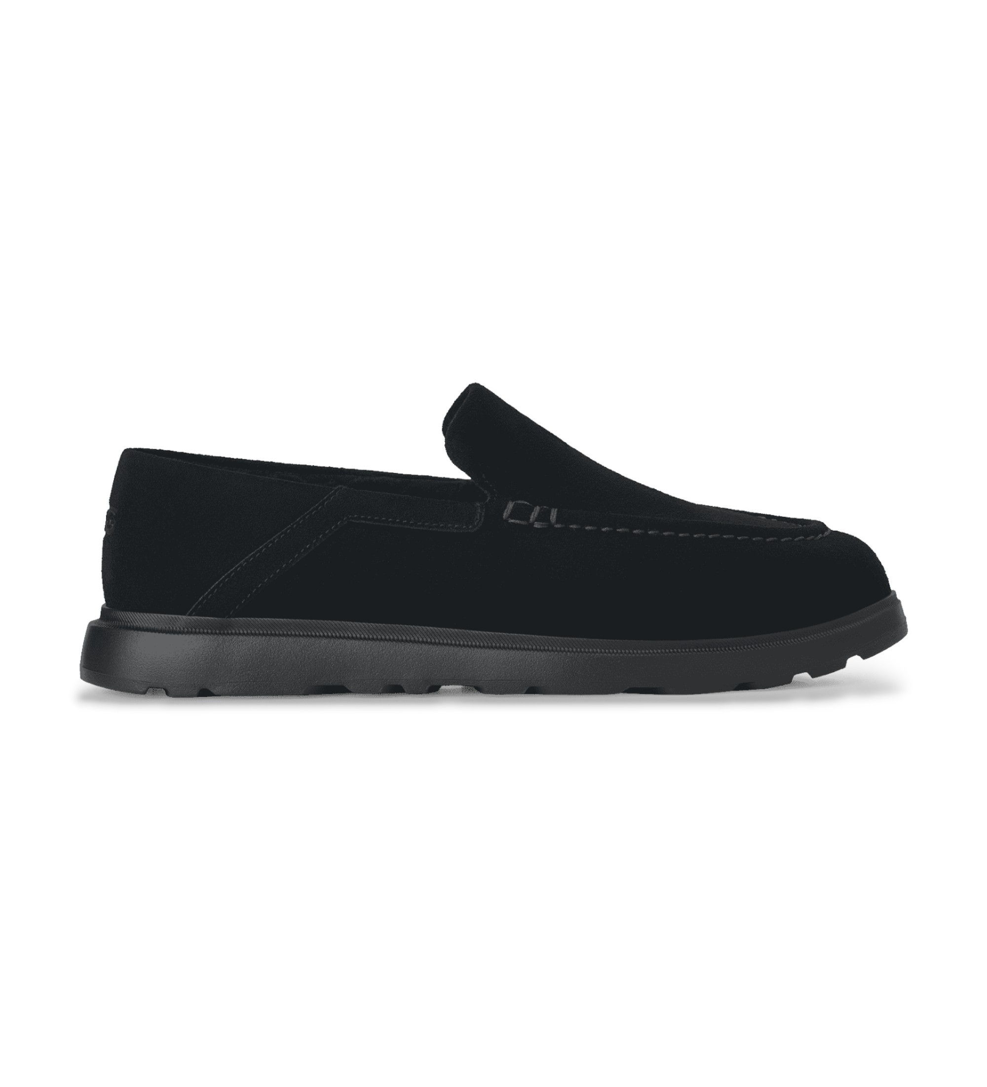 UGG für Herren. 1180472 Schwarze Shep Mokassins aus Leder (41), Wohnung, Wildleder, Keine, Lässig