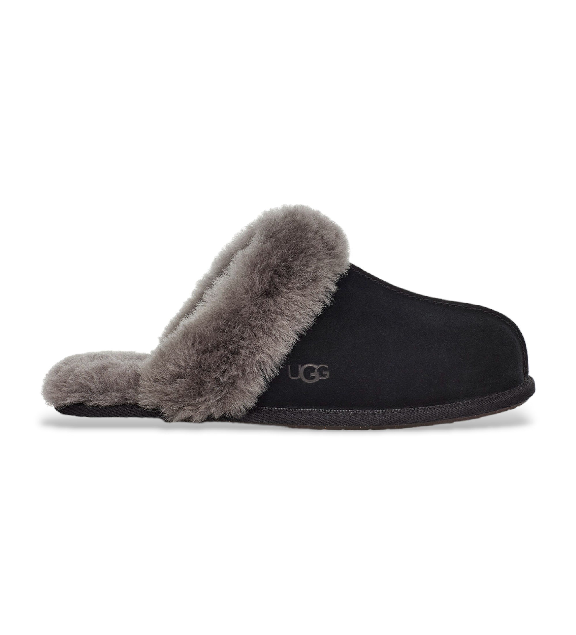 UGGvoor vrouwen. 1106872 Zwarte leren Scuffette II pantoffels (38), Plat, Geen, Homewear