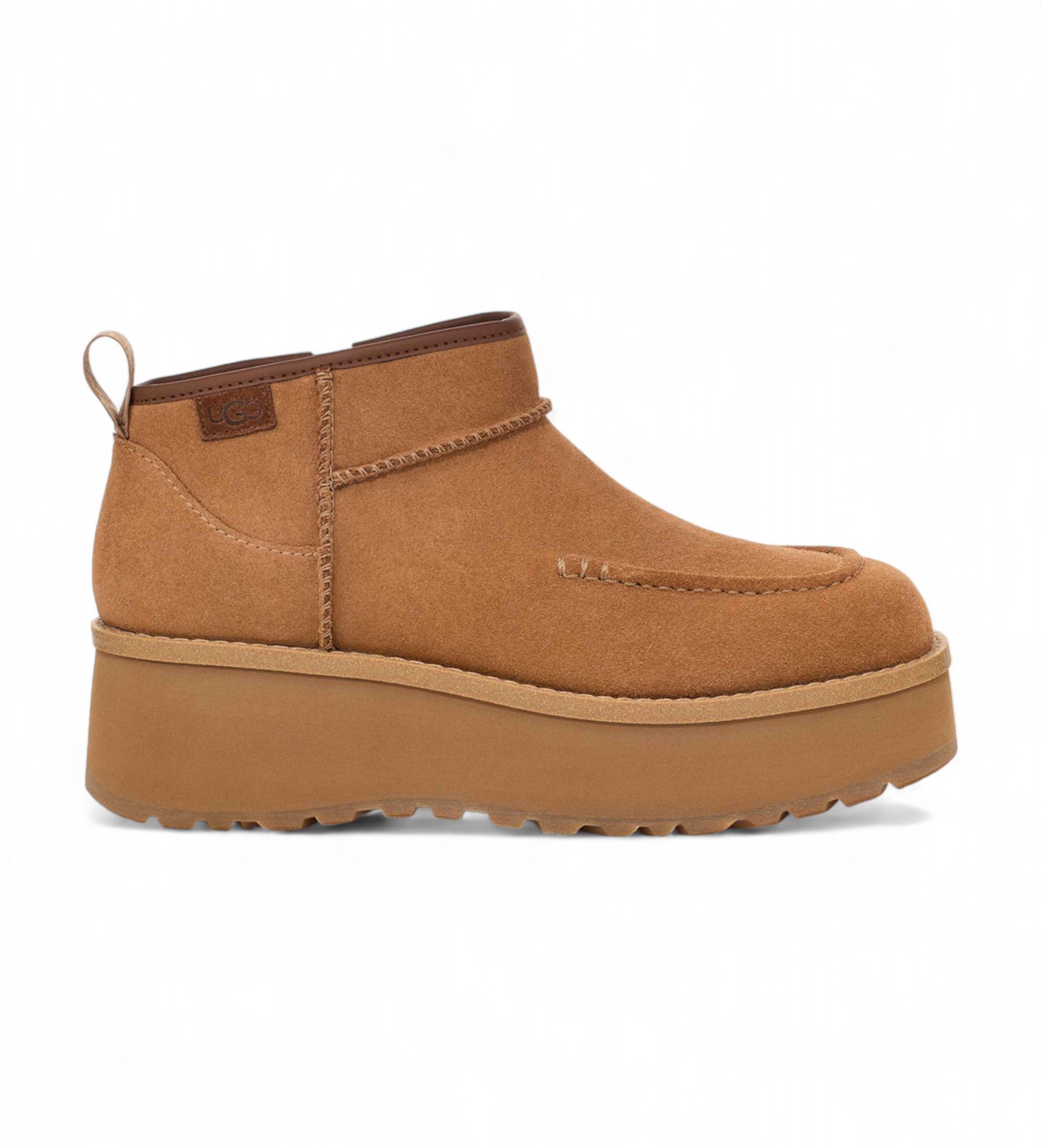 UGG für Damen. 1158193 Cityfunc Ultra Mini Booties braun (36), 3 bis 5 cm, Reißverschluss, Lässig