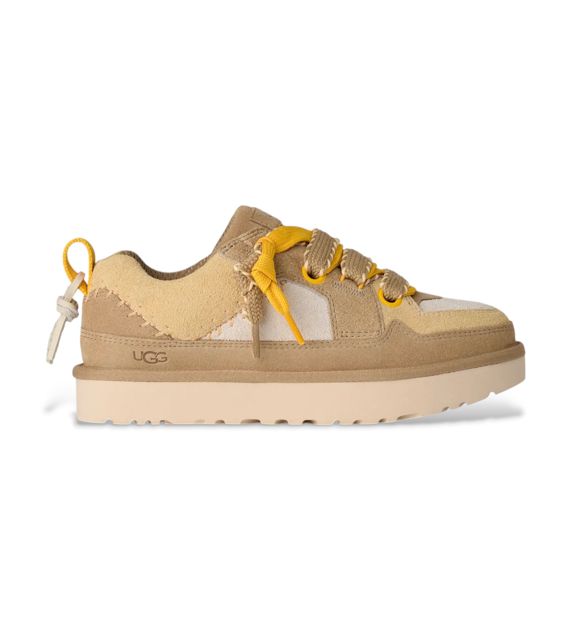 UGG für Damen. 1172710 Lo Lowmel Biarritz Lederschuhe braun (41), Wohnung, 1 bis 3 cm, Schnürsenkel, Lässig