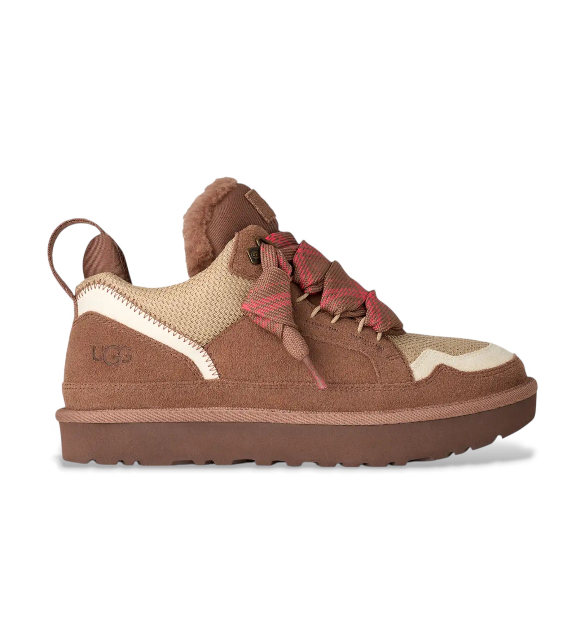 UGG für Damen. 1144032 Lowmel Leder Turnschuhe braun (36), Wohnung, Schnürsenkel, Lässig