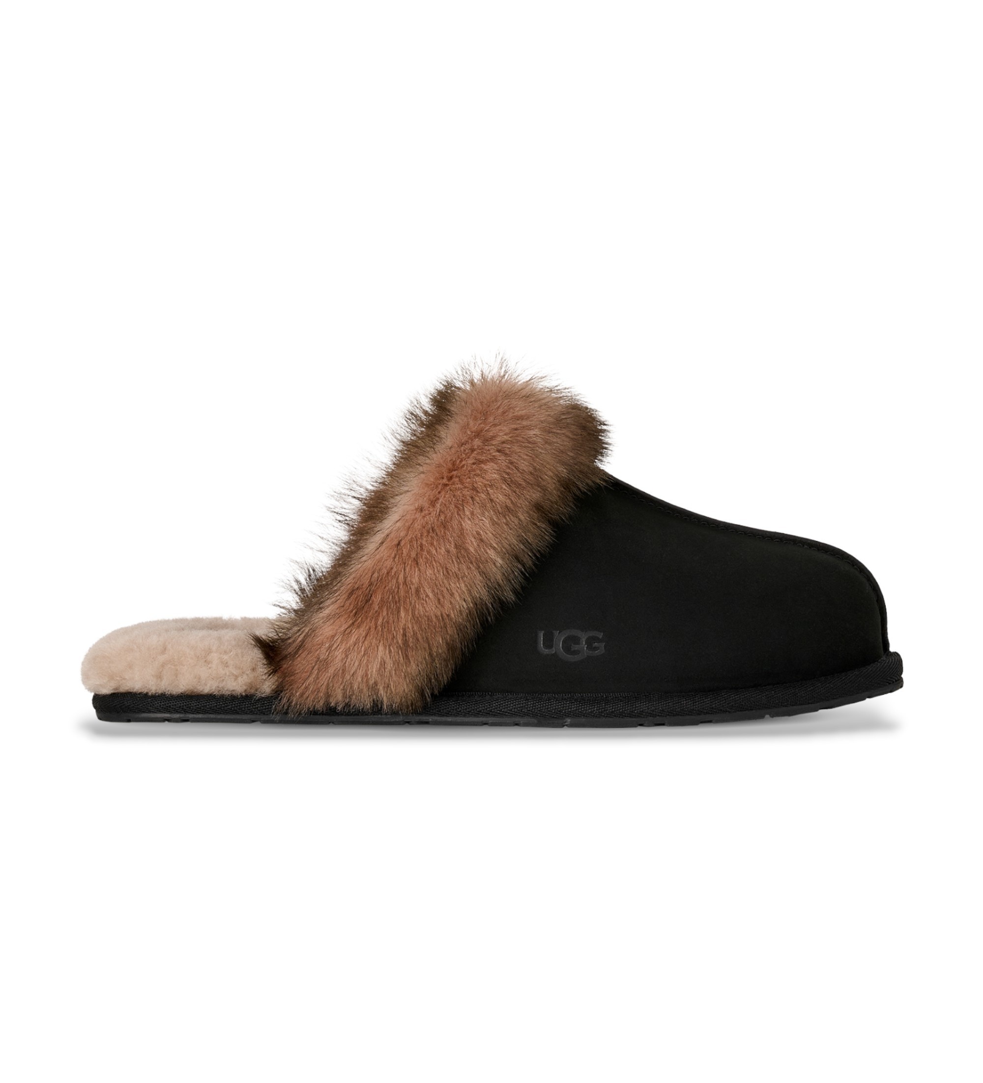 UGGvoor vrouwen. 1183330 Scuffette Nubuck leren slippers zwart (40), Plat, Geen, Homewear