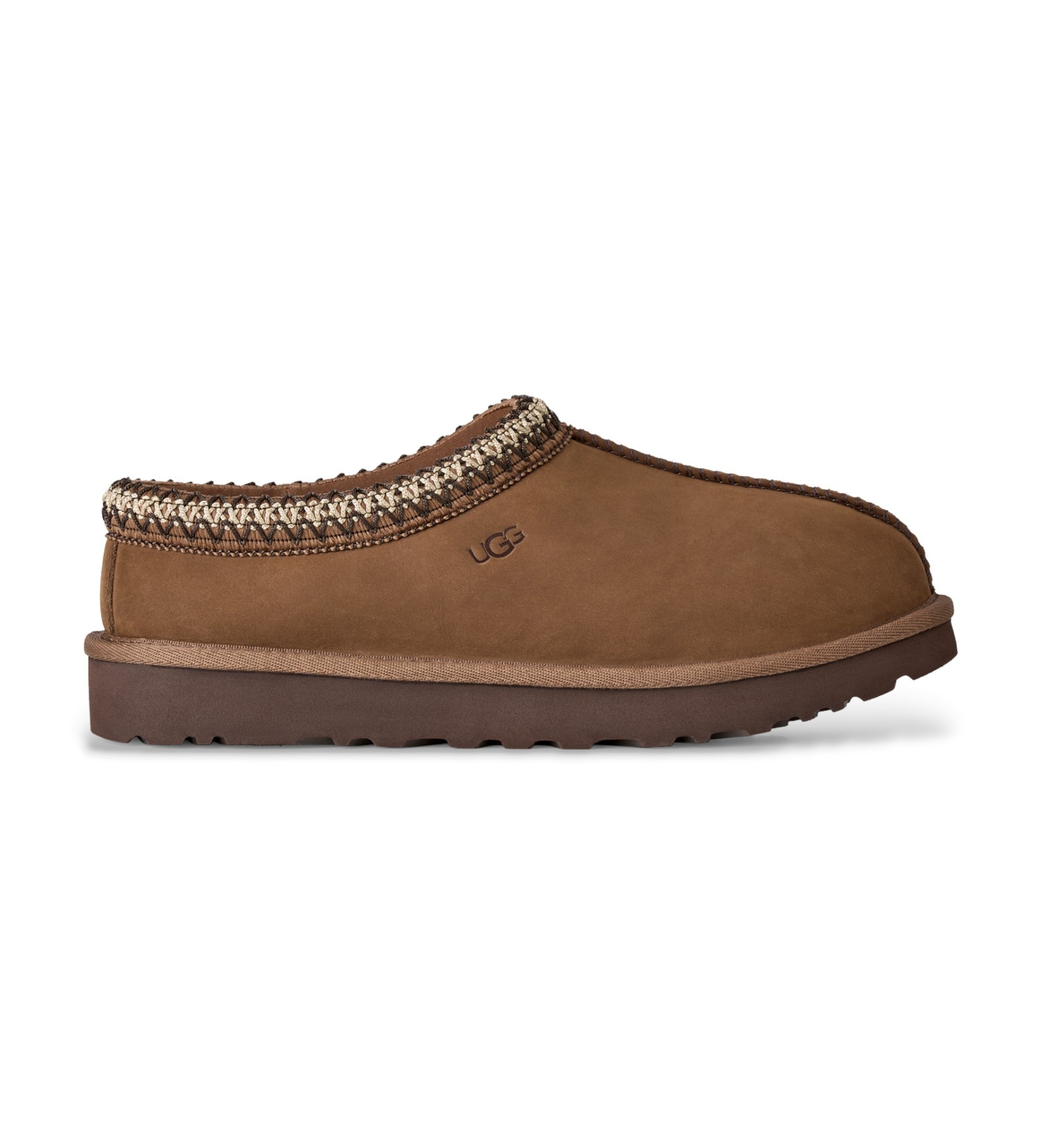 UGGvoor vrouwen. 1184353 Tasman Nubuck leren pantoffels donkerbruin (39), Plat, Geen, Homewear