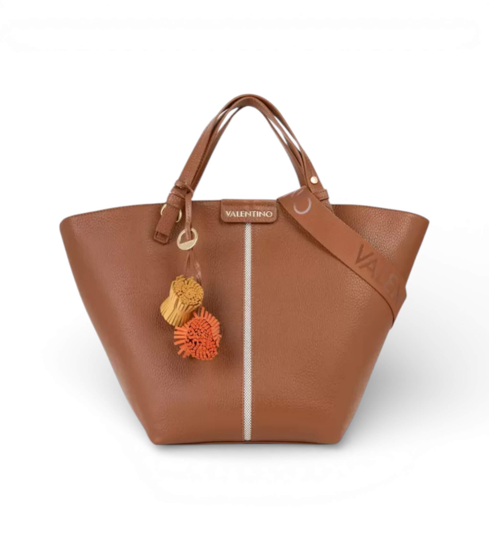 Valentino für Damen. VBS9OV04 Braune Shopper-Tasche (OSFA), Lässig, Polyurethan