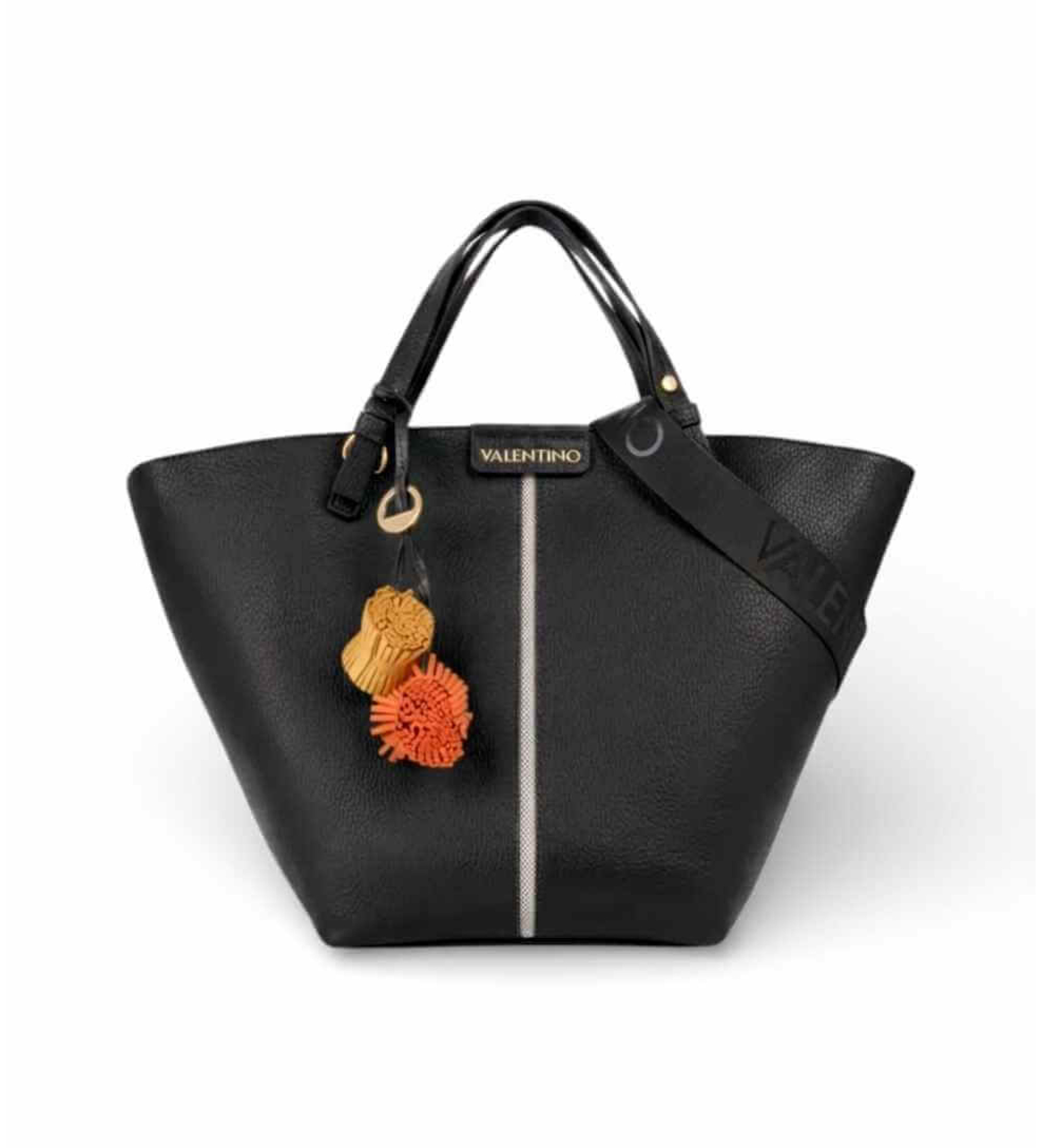 Valentino für Damen. VBS9OV04 Shopper Tasche schwarz (OSFA), Lässig, Polyurethan
