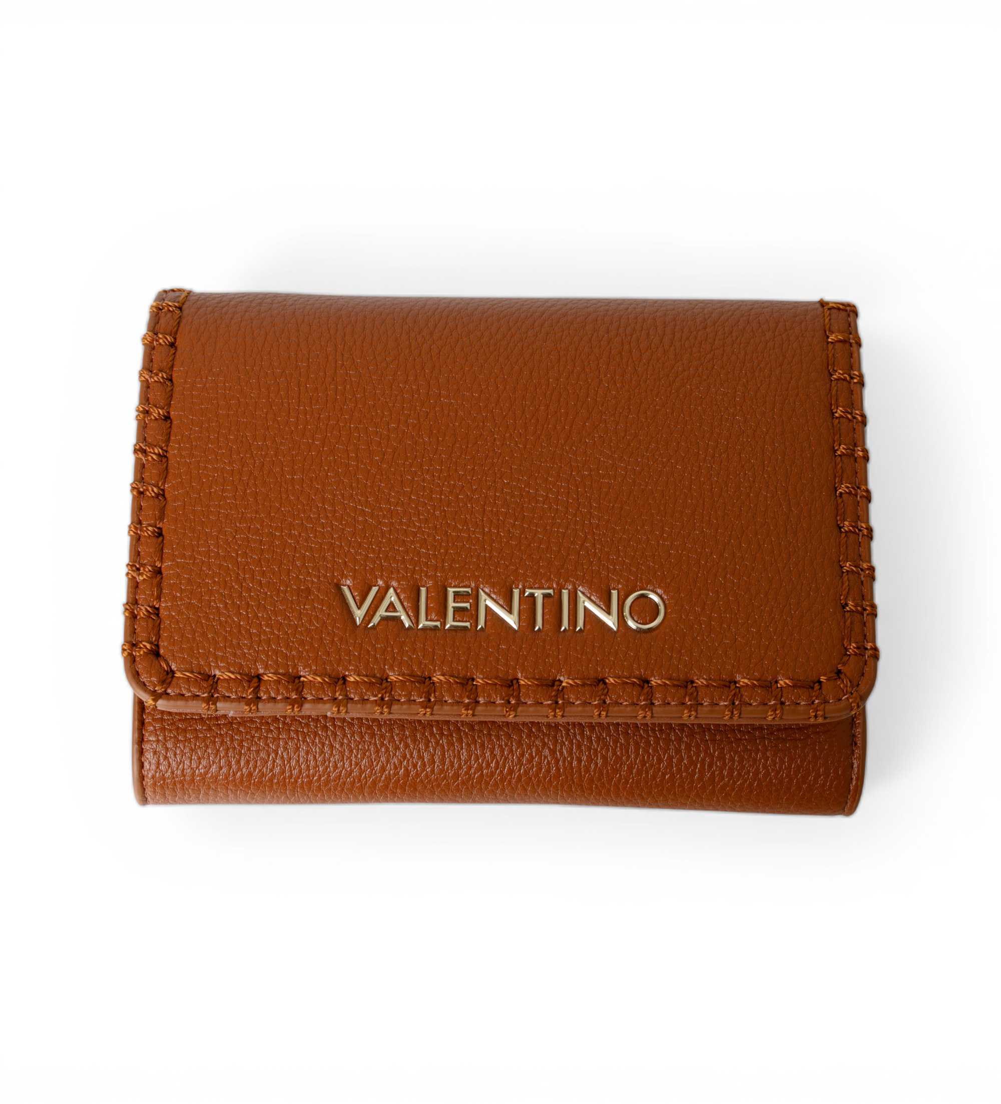 Valentino für Damen. VPS9W943 Braunes Logo-Portemonnaie (OSFA), Lässig, Polyurethan