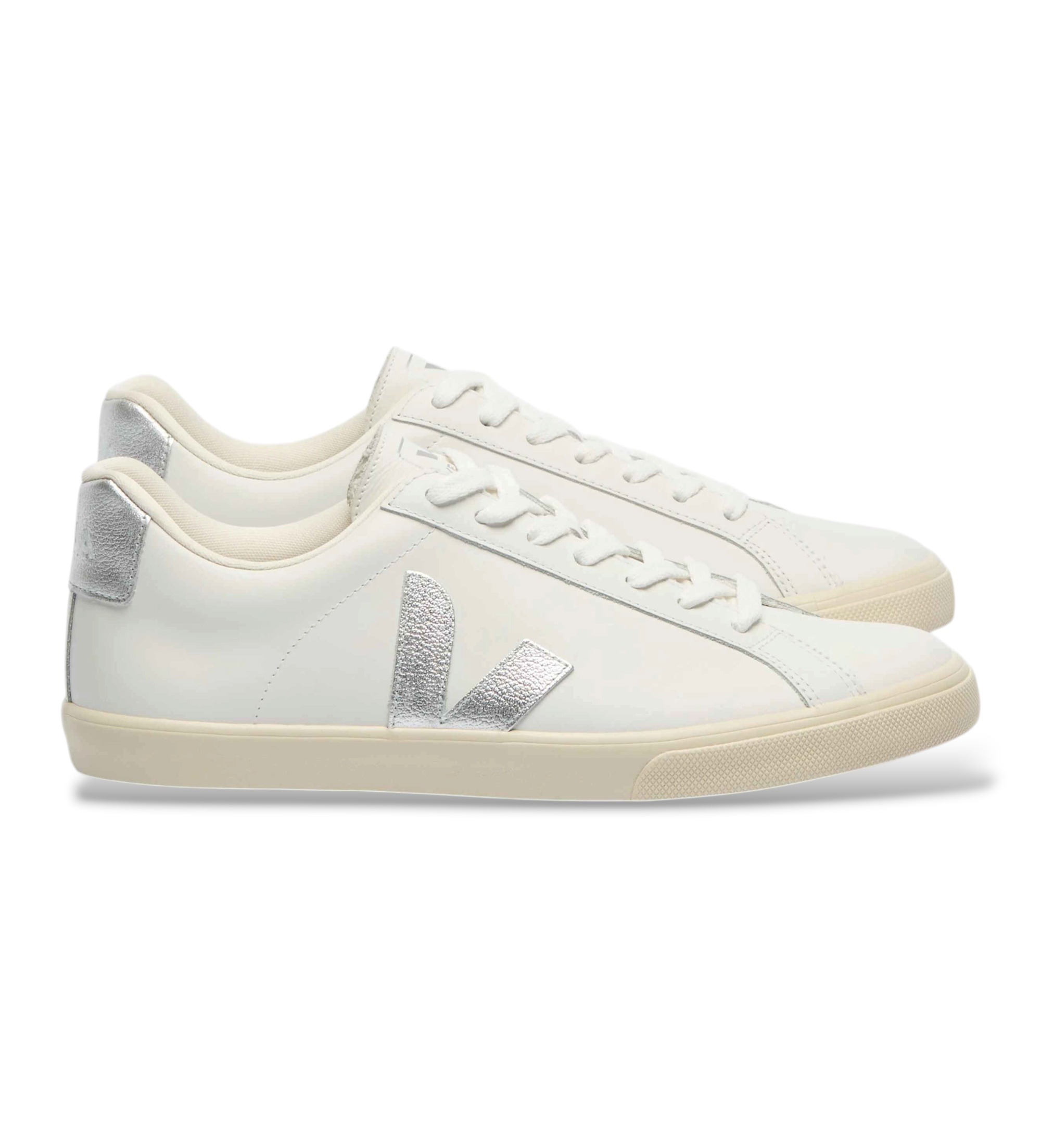 VEJAvoor vrouwen. EO0203883 Witte Esplar Logo sneakers van leer (38), Plat, Veters, Casual