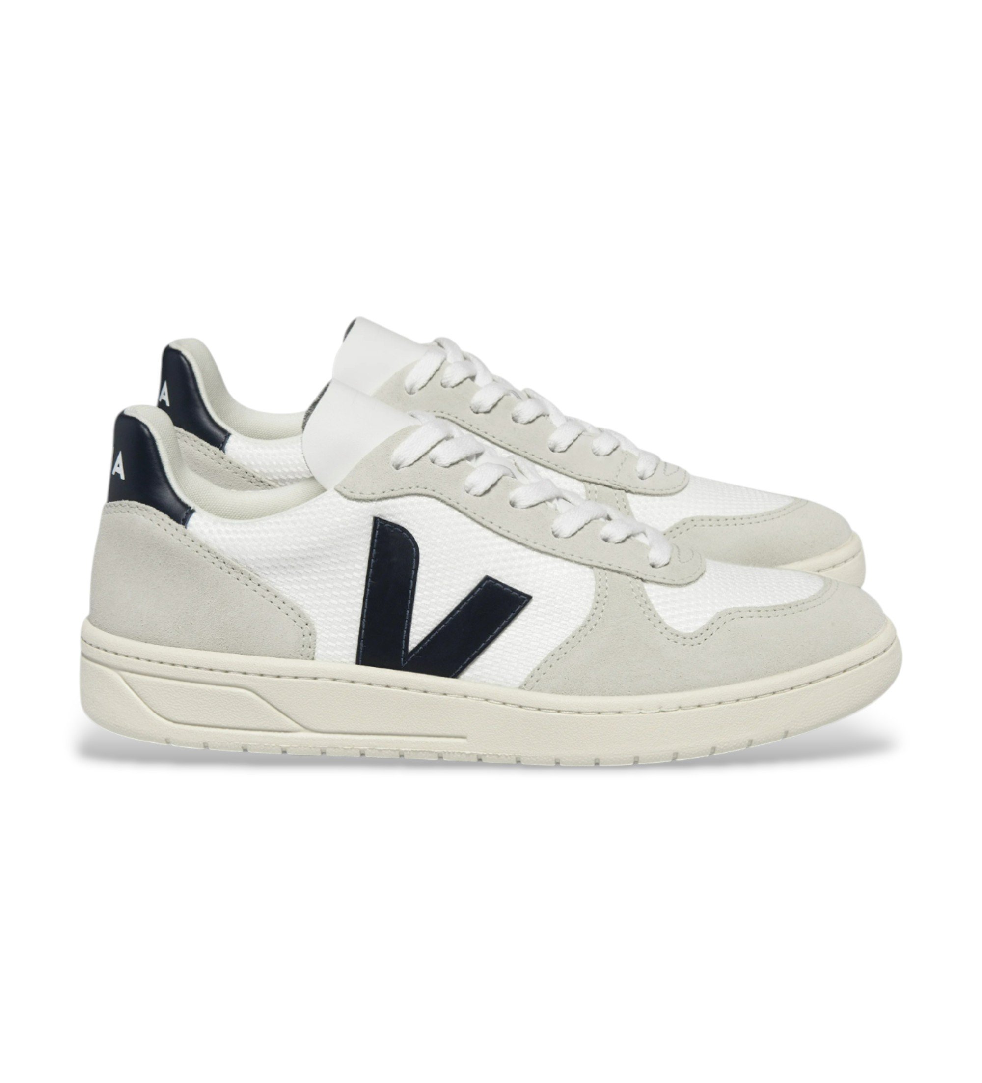 VEJA für Damen. VX0101380 Lederschuhe V-10 weiß (37), Wohnung, Schnürsenkel, Lässig