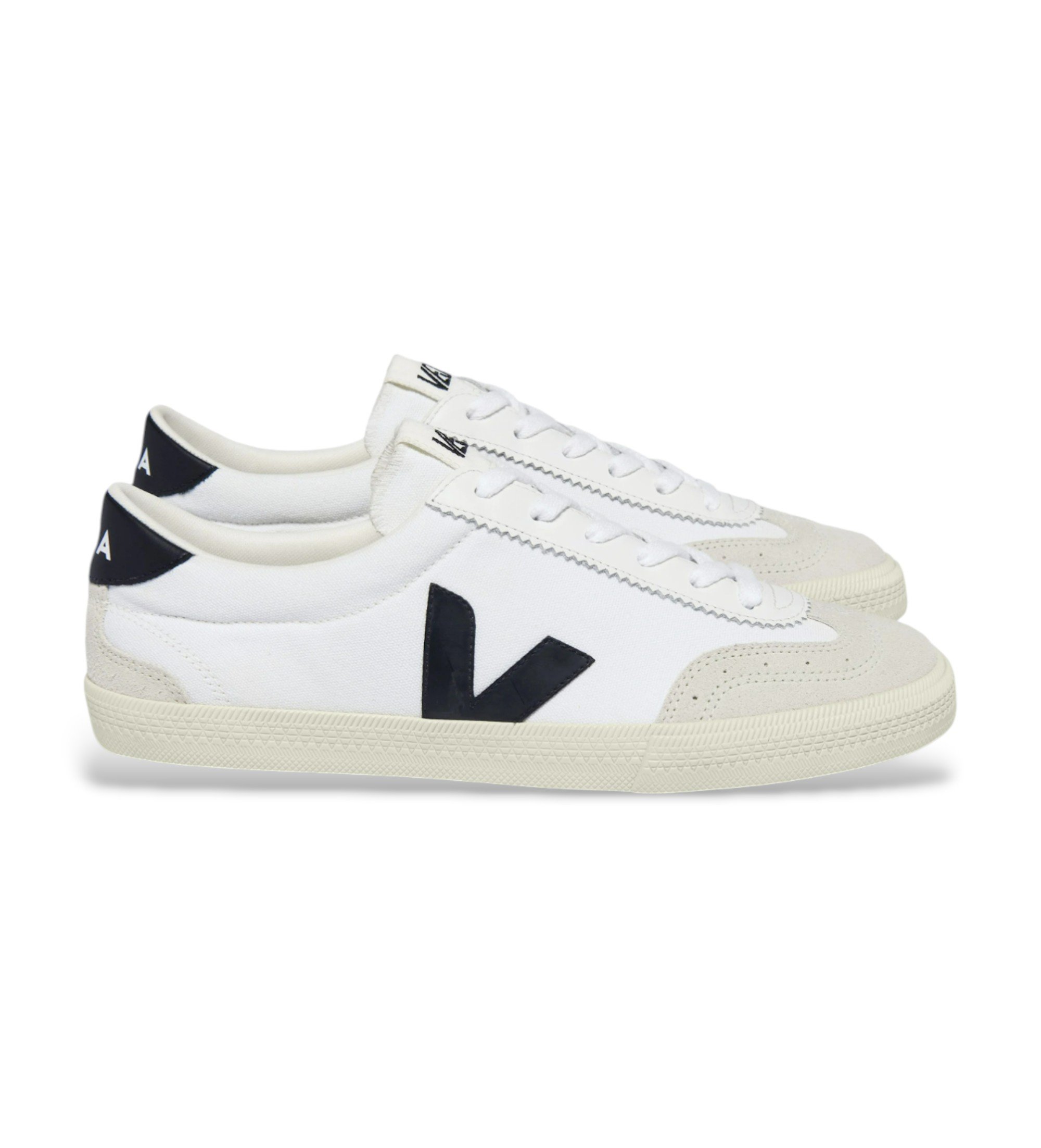 VEJA Unisex. VO0103524 Volleyballschuhe weiß, schwarz (37), Wohnung, Wildleder, Schnürsenkel, Lässig