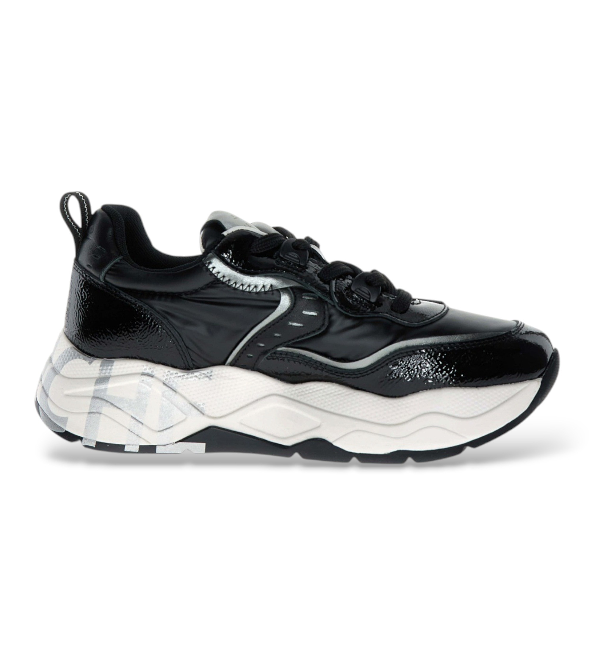 Voile blanche für Damen. 2017475 Club105 Leder-Sneaker schwarz (40), 3 bis 5 cm, Schnürsenkel, Lässig