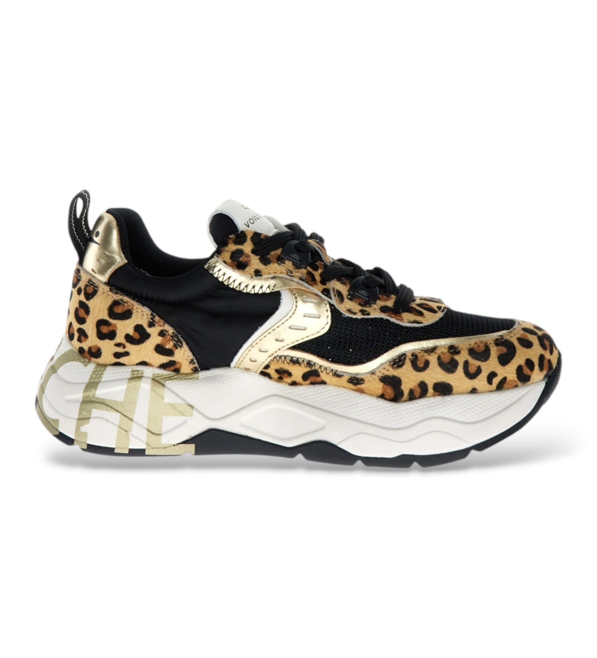 Voile blanche für Damen. 2017475 Leder-Sneaker Club105 beige (41), 3 bis 5 cm, Schnürsenkel, Lässig, Tierdruck