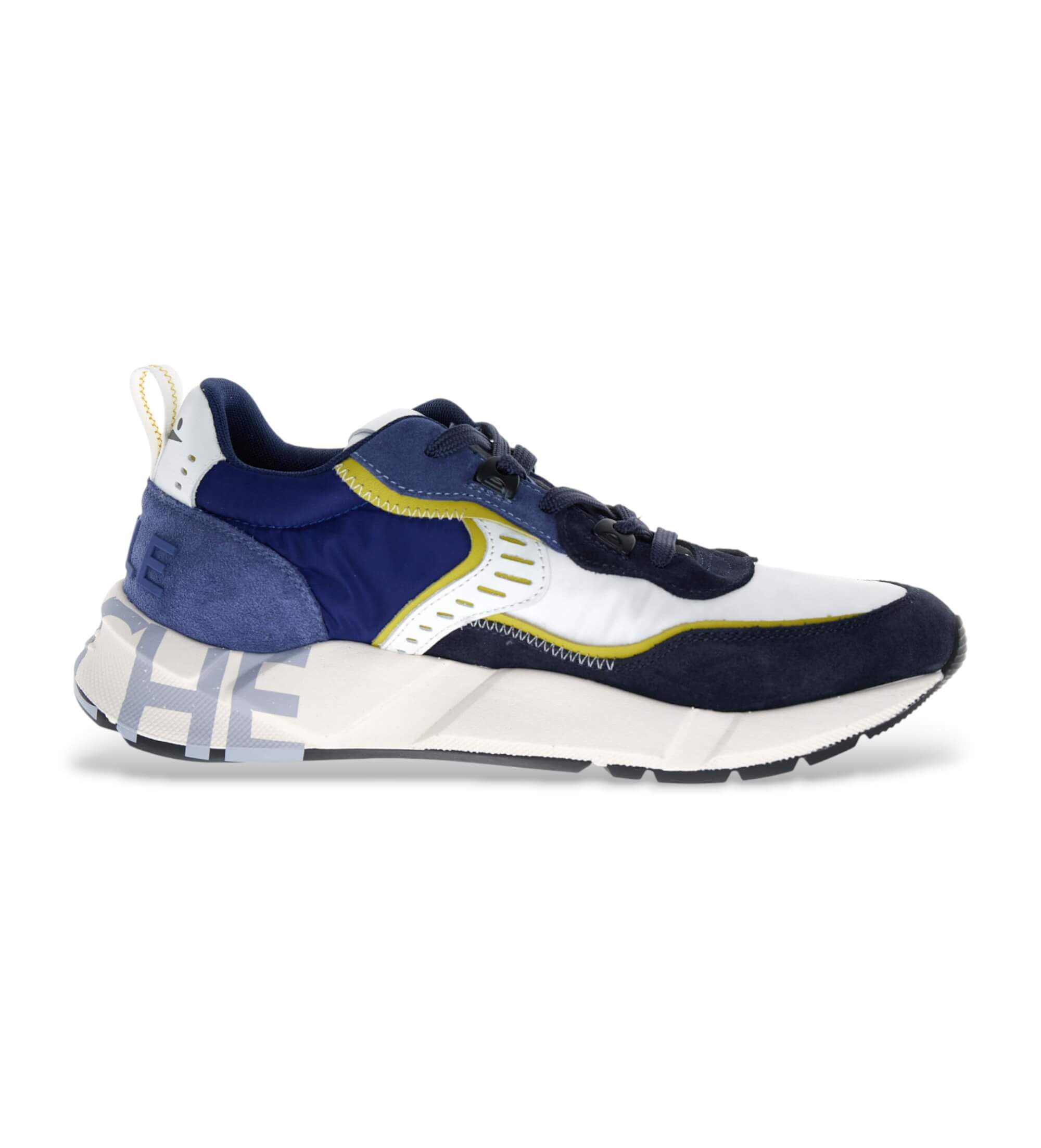 Voile blanche für Herren. 2017465 Leder Turnschuhe Club01 blau (42), Wohnung, 1 bis 3 cm, Schnürsenkel, Lässig