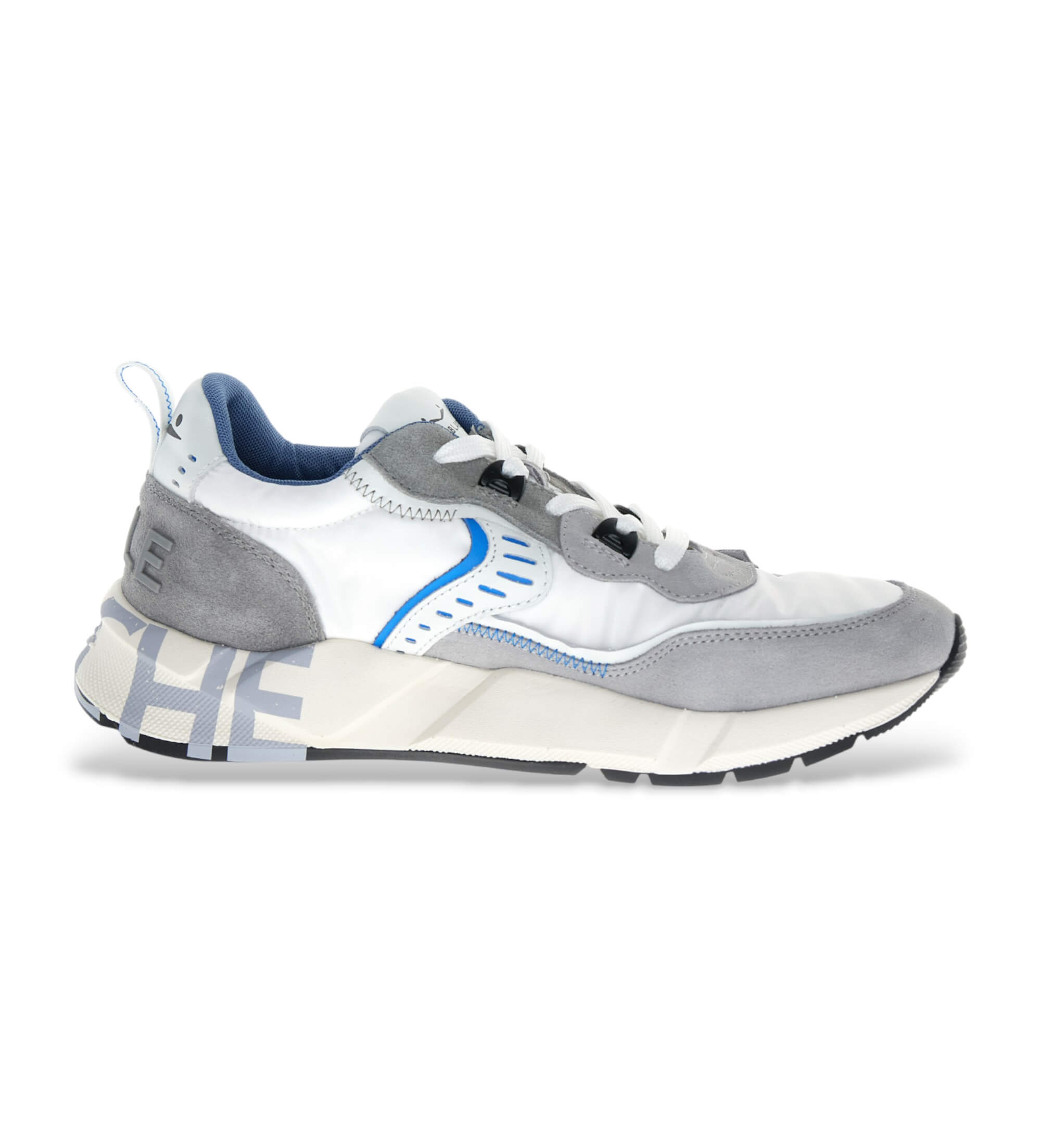 Voile blanche für Herren. 2017465 Leder Turnschuhe Club01 grau (45), Wohnung, 1 bis 3 cm, Schnürsenkel, Lässig