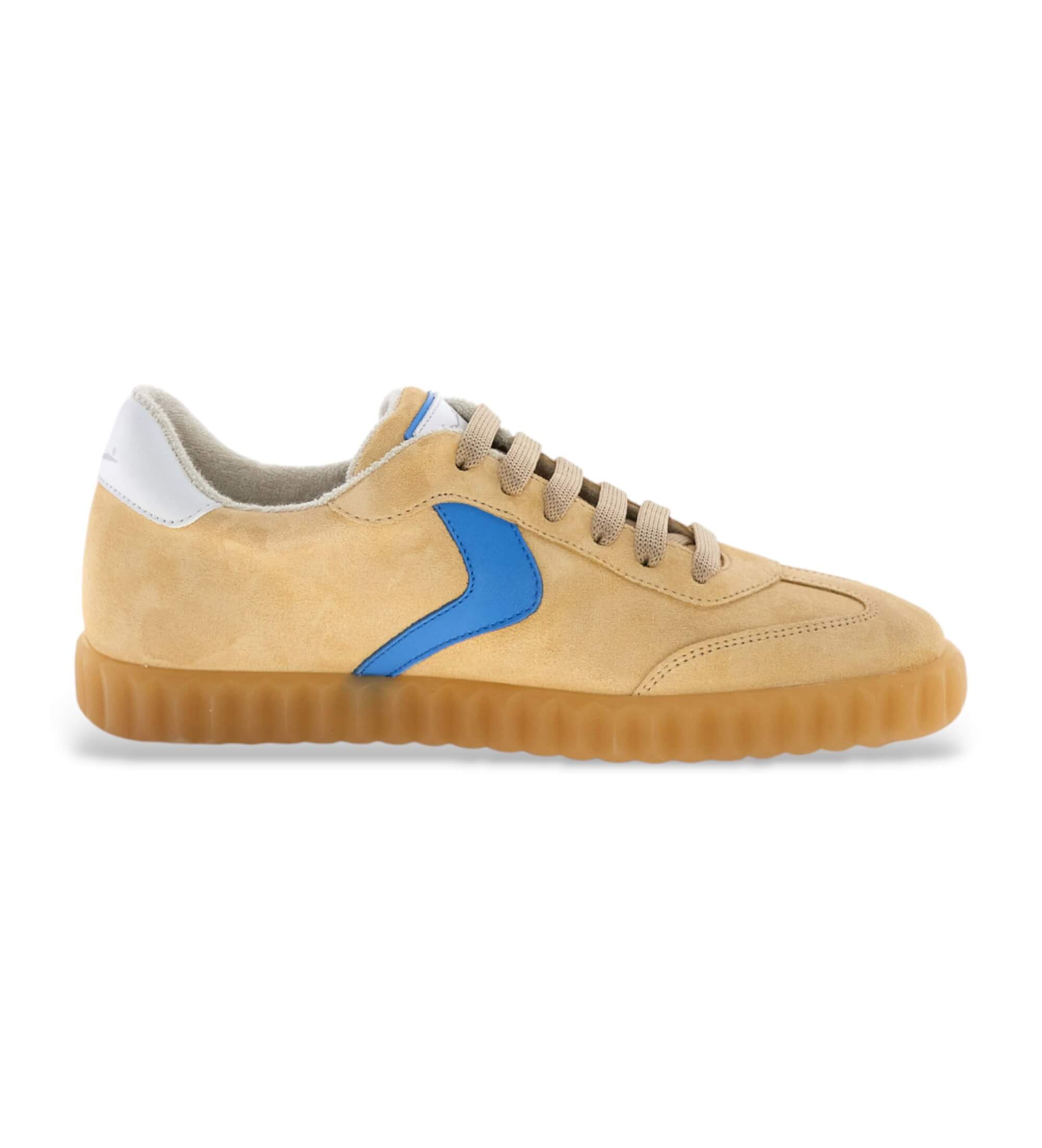 Voile blanche für Damen. 2018630 Leder Sneakers Ines beige (37), Wohnung, Schnürsenkel, Lässig