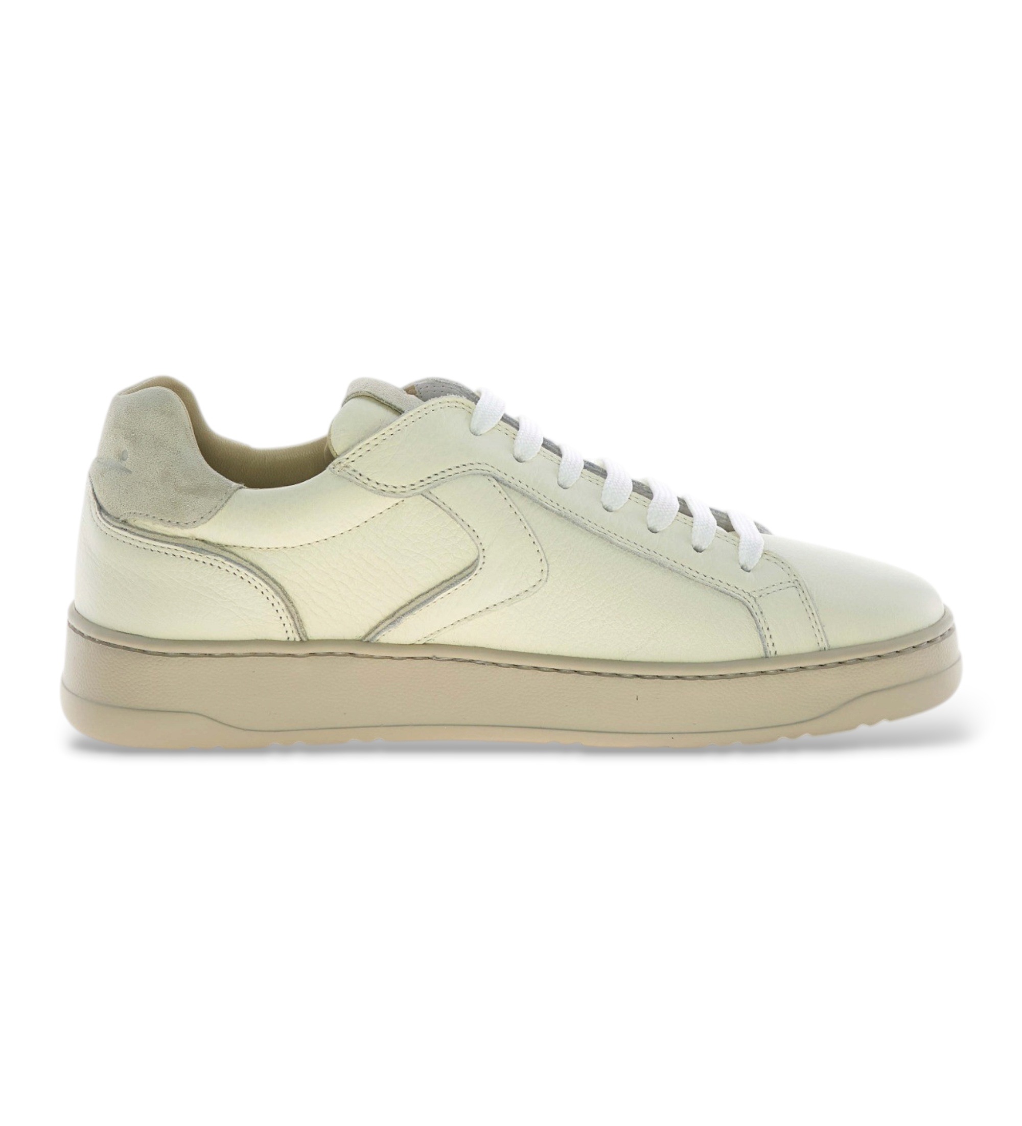 Voile blanche für Herren. 2017678 Layton 100 Ledersneaker in Gebrochenweiß (45), Wohnung, Schnürsenkel, Lässig