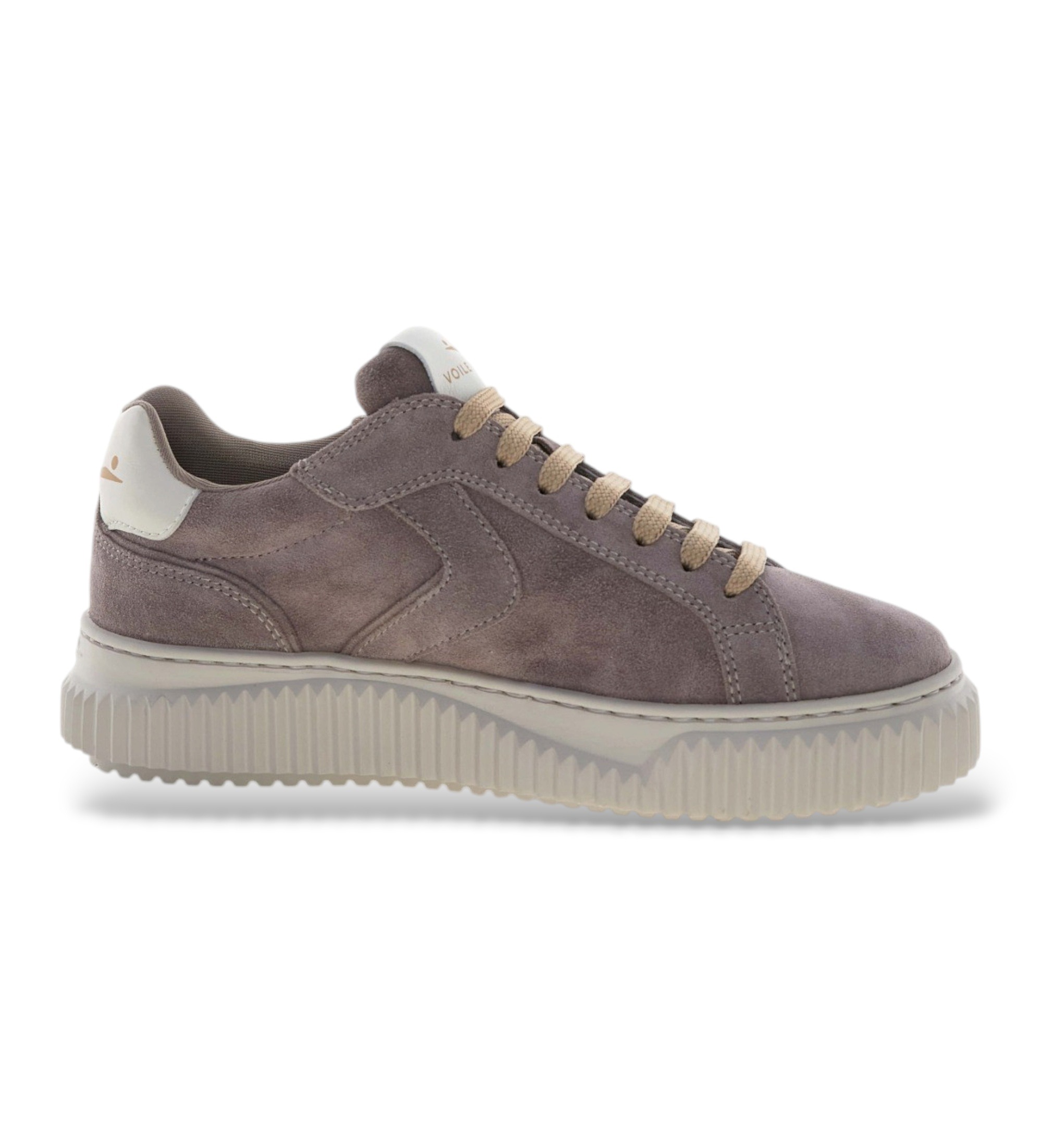 Voile blanche für Damen. 2017542 Ledersneaker Lipari dunkelrosa (41), Wohnung, Schnürsenkel, Lässig