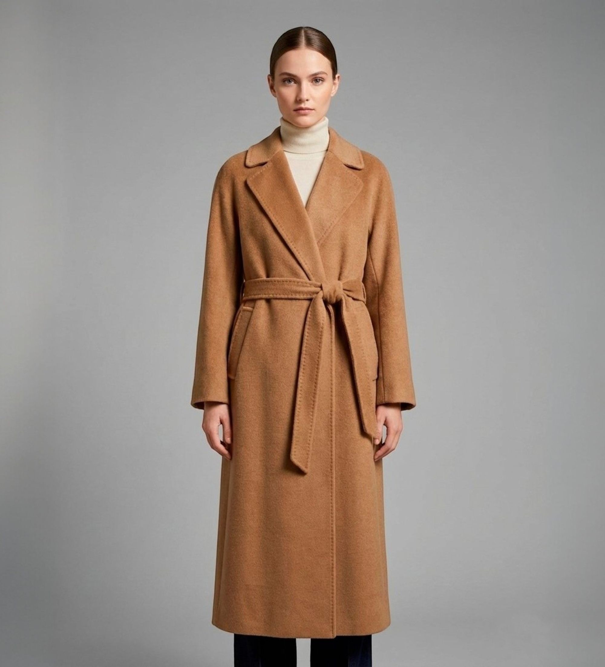 Weekend Max Mara für Damen. 2525016082600 Braun-beiger Temperamantel (42), Lässig, Wolle