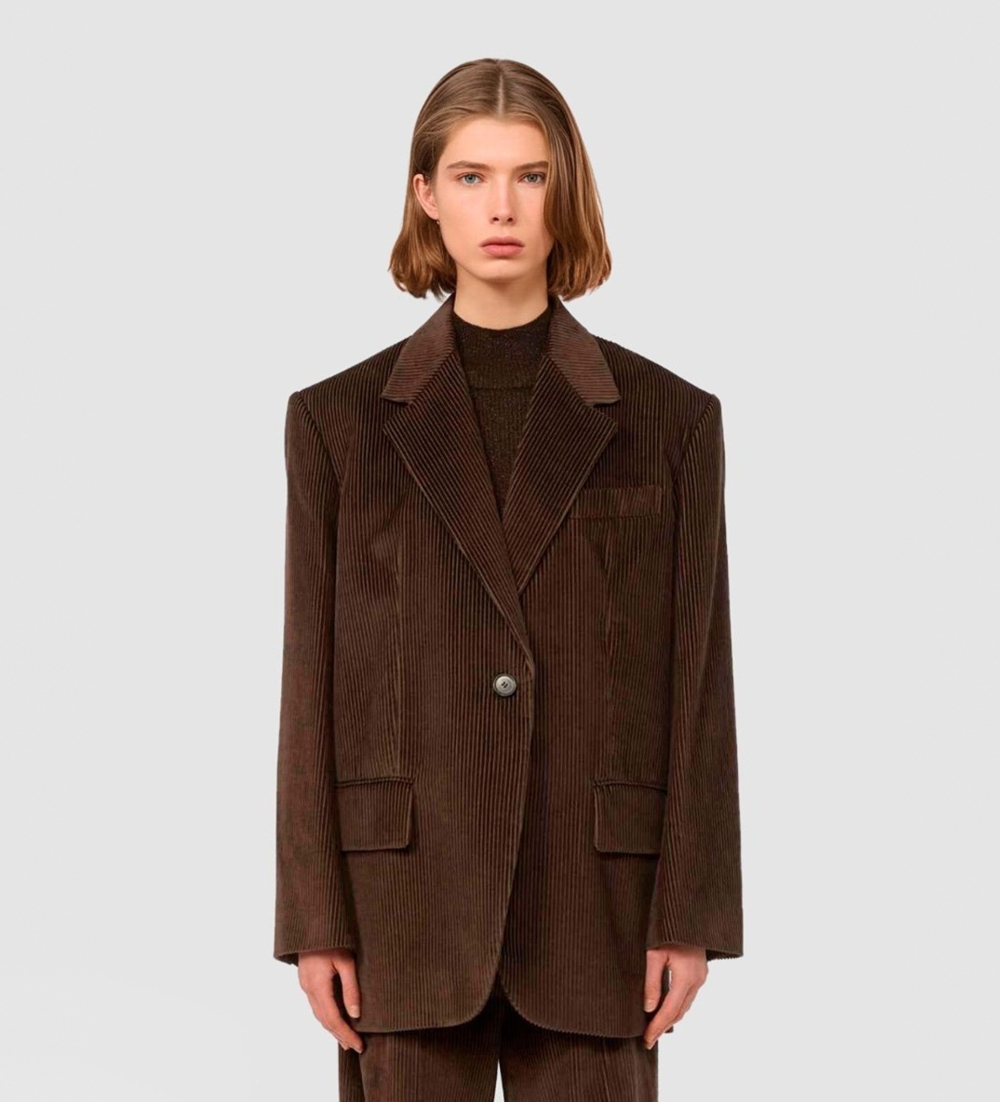 Weekend Max Mara für Damen. 2525046052600 Brauner Formia-Blazer (S), Lässig, Baumwolle