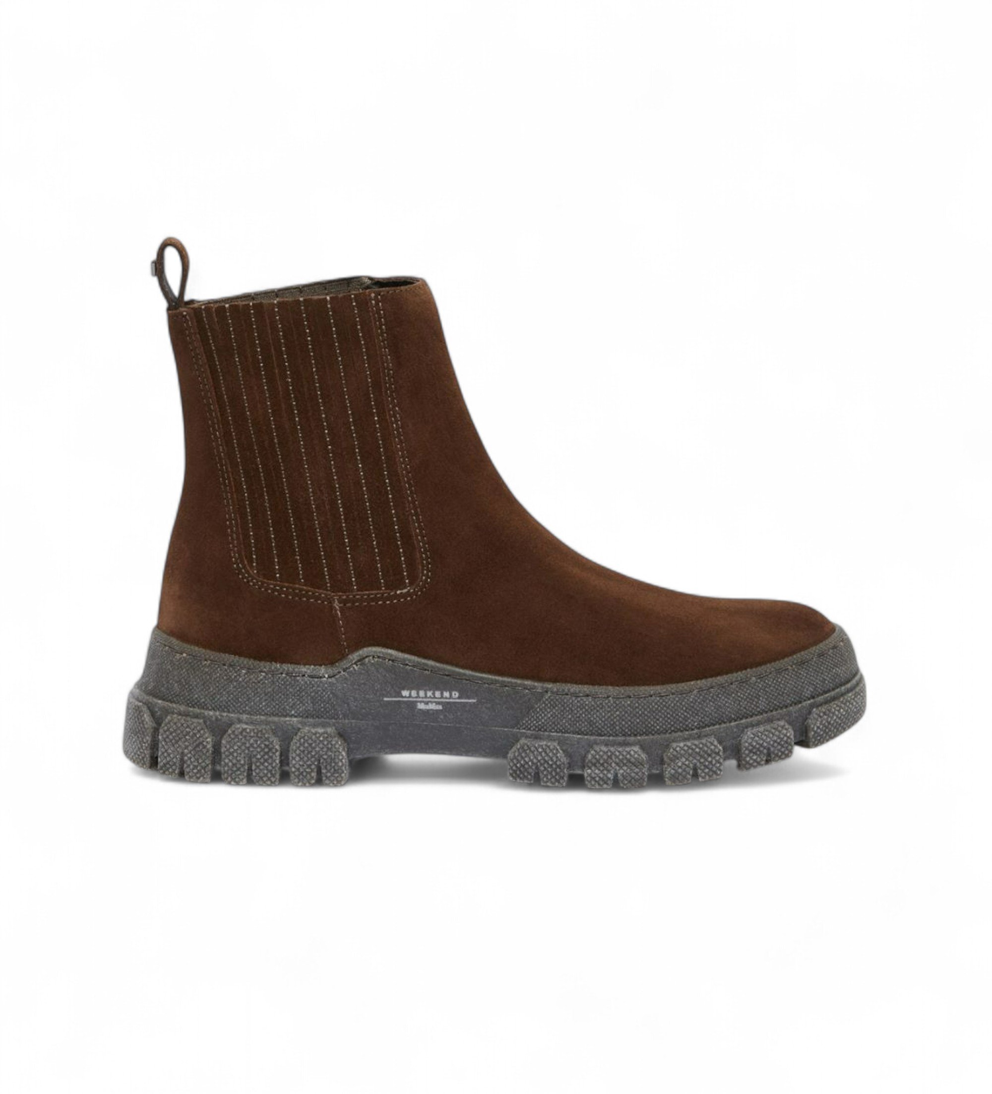Weekend Max Mara für Damen. 2525796035600 Genepi braune Lederstiefeletten (38), 1 bis 3 cm, Lässig, Ärmellos / Hosenträger