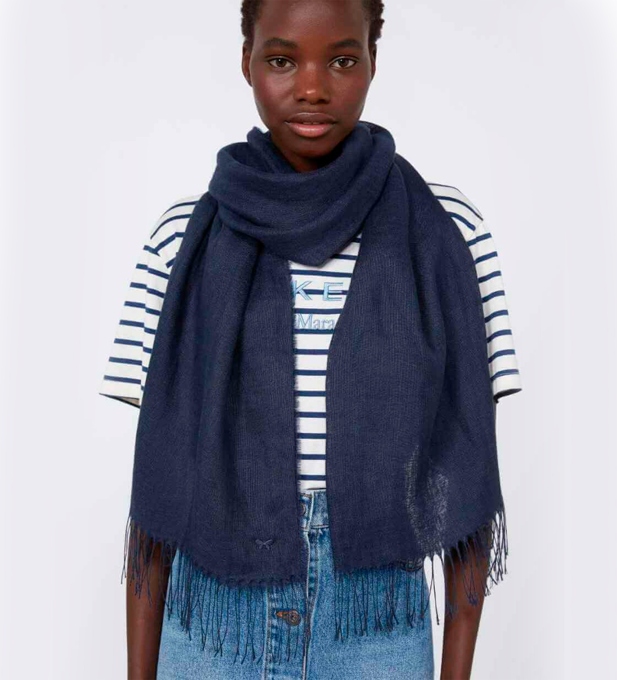 Weekend Max Mara für Damen. 2615541105600 Wkasionbio navy Leinenschal (OSFA), Lässig, Marine