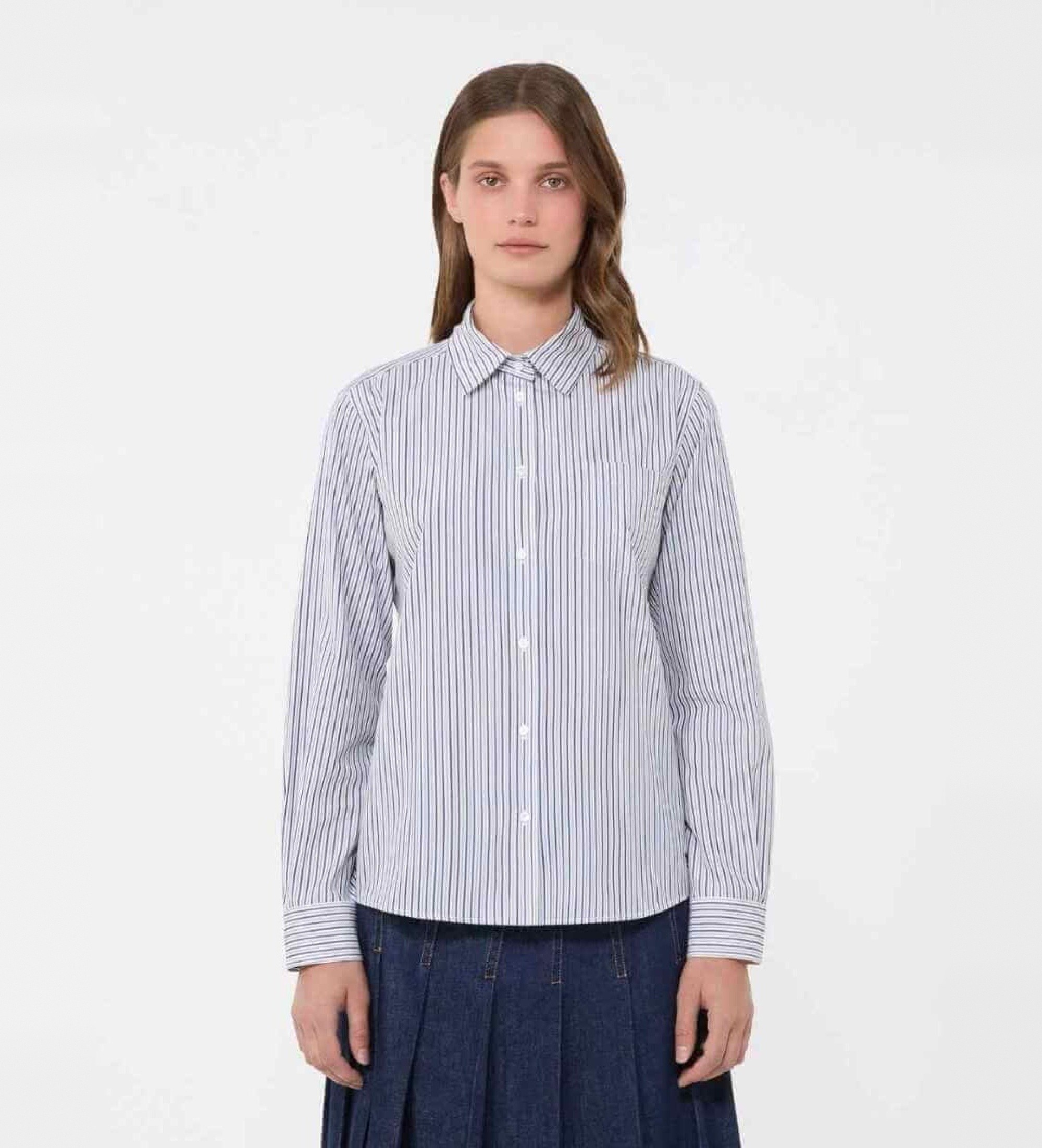Weekend Max Mara für Damen. 2615111051600 Blaues Bahamas-Hemd (46), Lässig, Baumwolle, Langarm