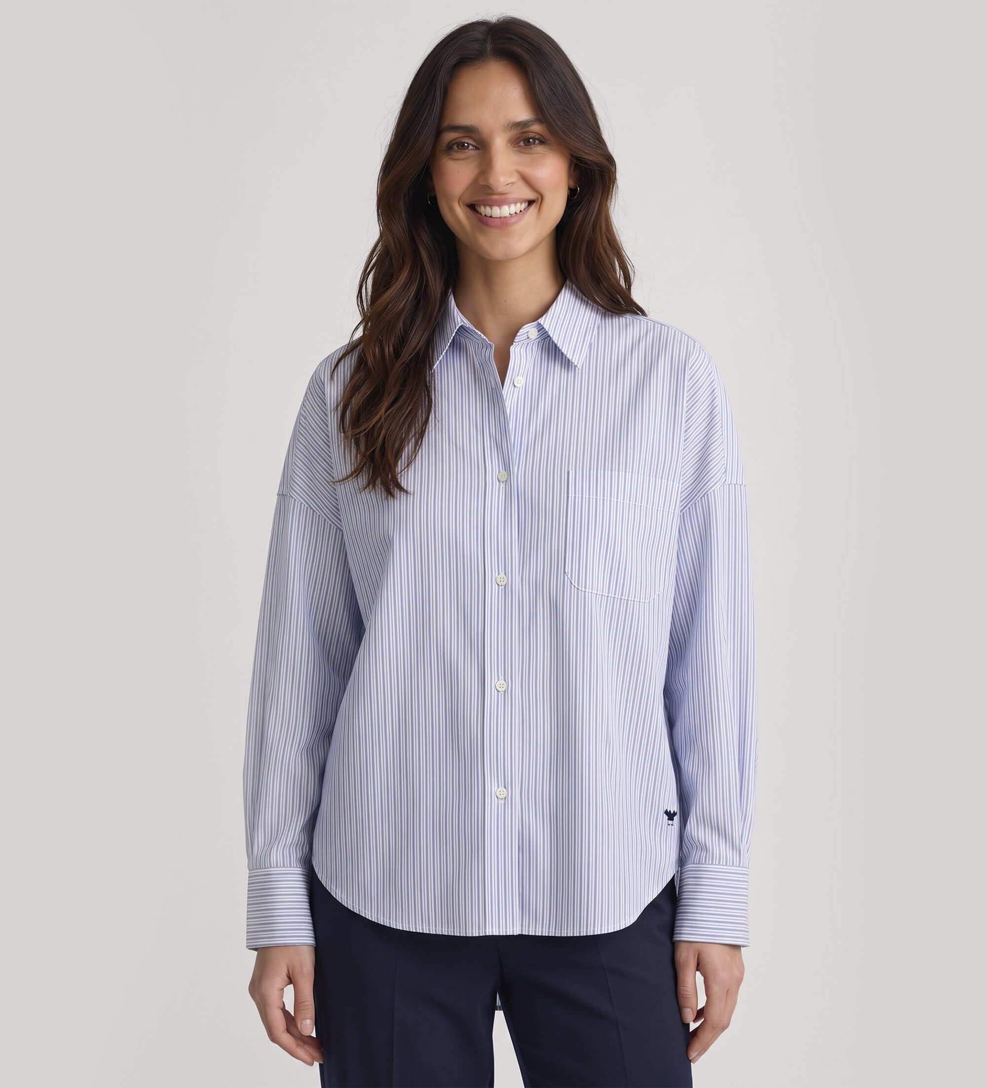 Weekend Max Mara für Damen. 2625116052650 Wkdovatta Hemd (40), Blau, Lässig, Baumwolle, Langarm