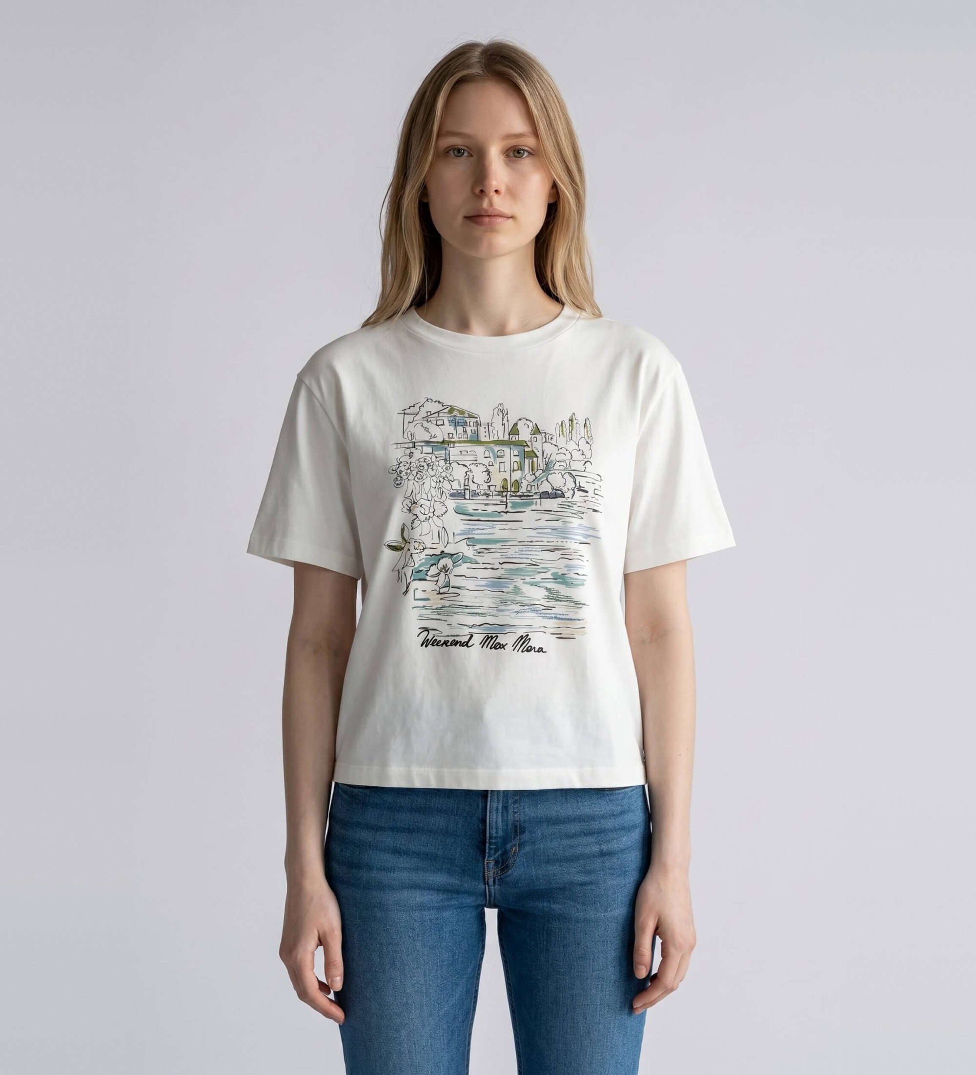 Weekend Max Mara für Damen. 2625976051650 Trikot Halle weiß (S), Lässig, Baumwolle, Kurzarm