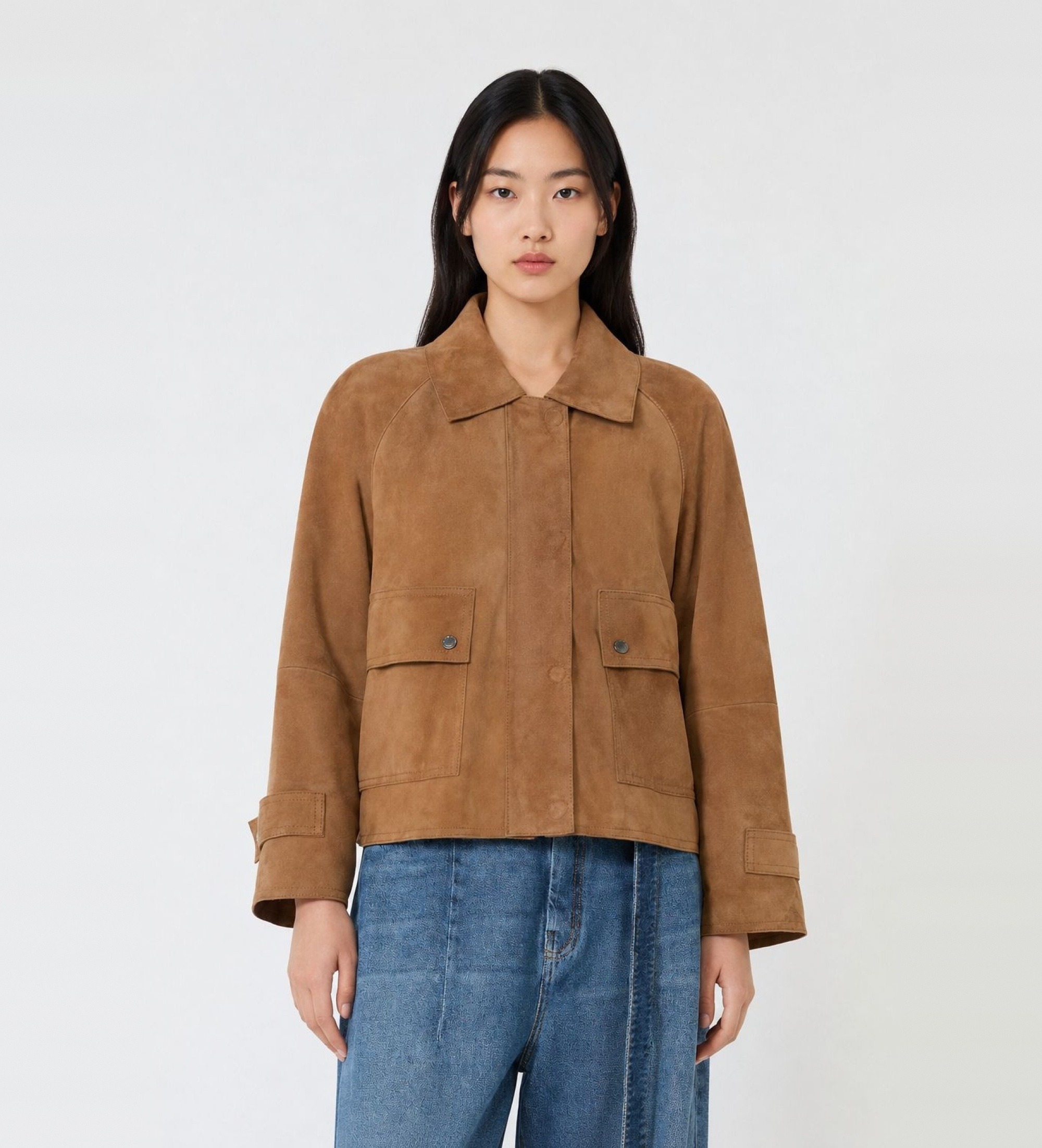 Weekend Max Mara für Damen. 2625446061650 Beige Lederjacke Abito (42), Braun, Lässig