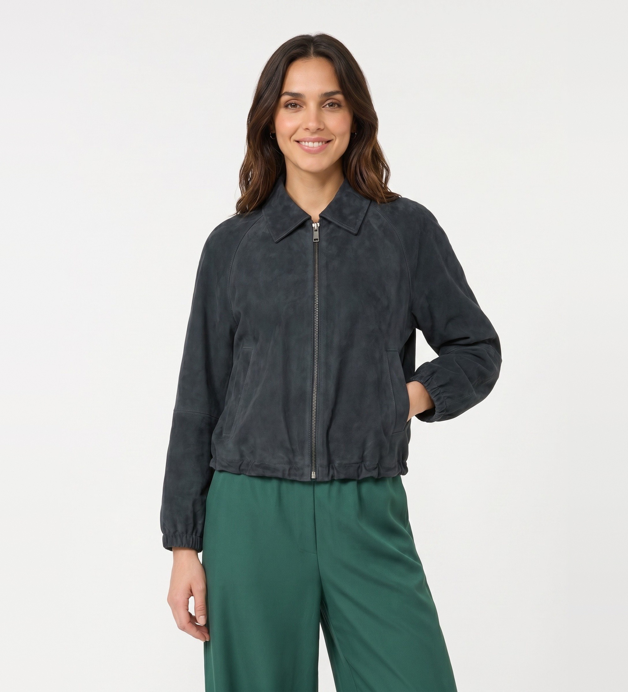 Weekend Max Mara für Damen. 2625446011650 Zuppa Lederjacke marineblau (38), Lässig
