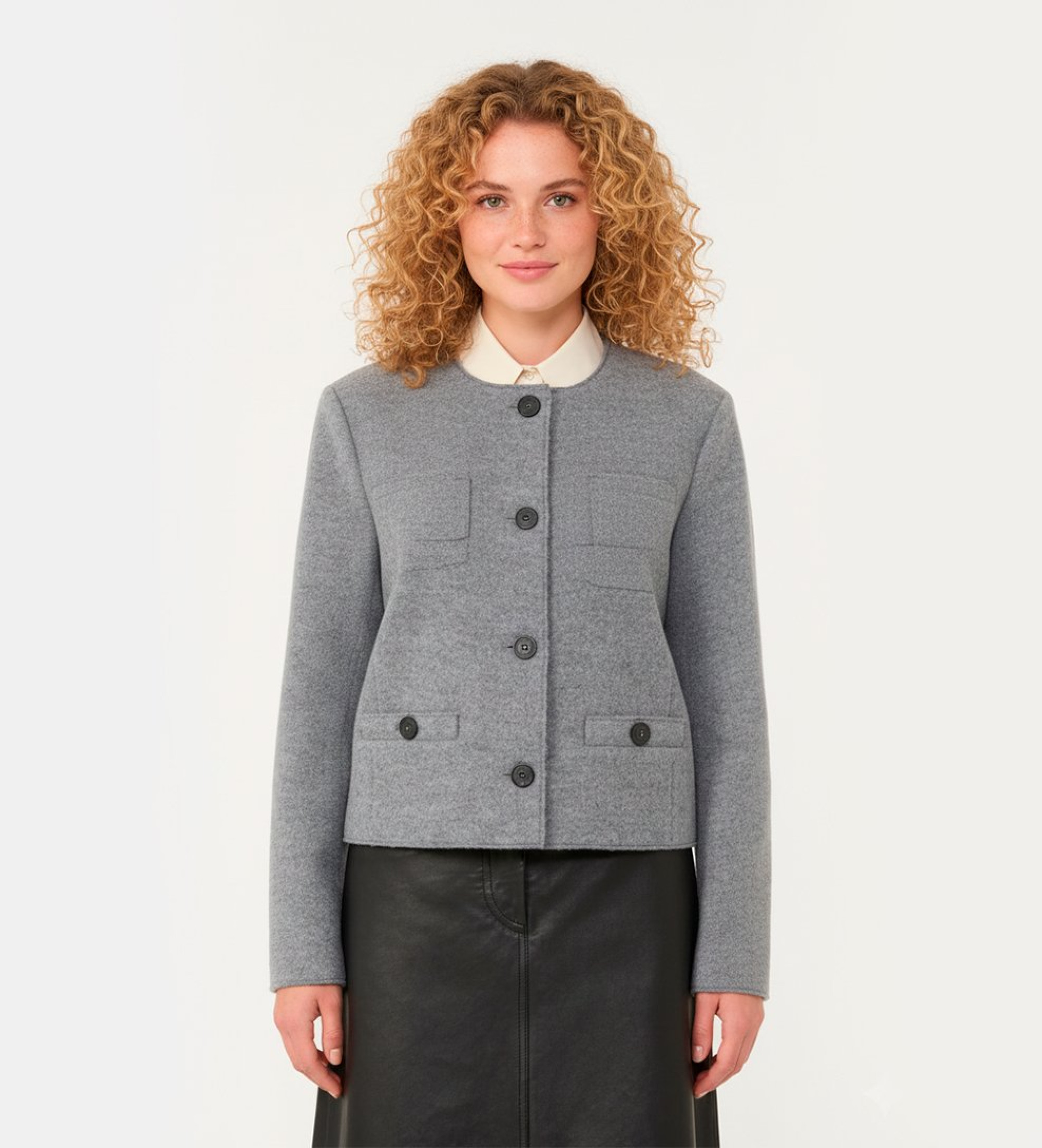 Weekend Max Mara für Damen. 2525916032600 Savona Jacke grau (L), Lässig, Wolle