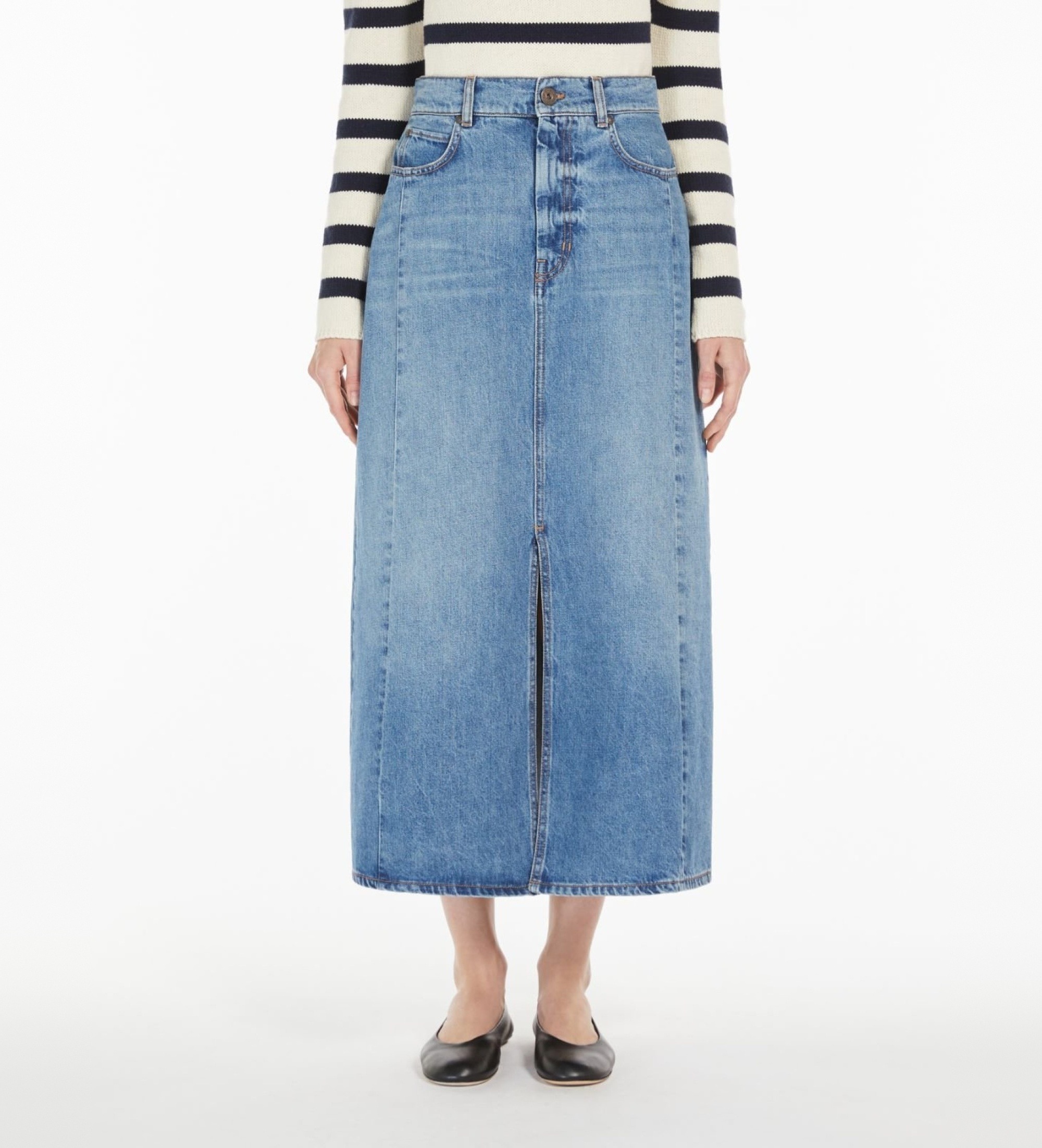 Weekend Max Mara für Damen. 2515101061600 Jeansrock Gesso blau (40), Lässig, Baumwolle, Denim