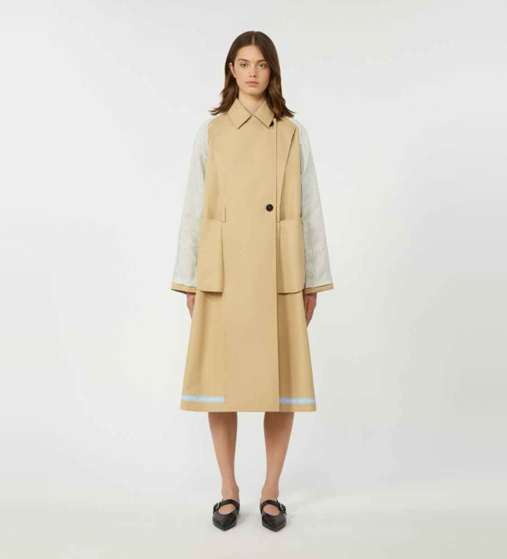 Weekend Max Mara für Damen. 2615021021600 Beigefarbener Canasta-Trenchcoat (44), Lässig, Baumwolle