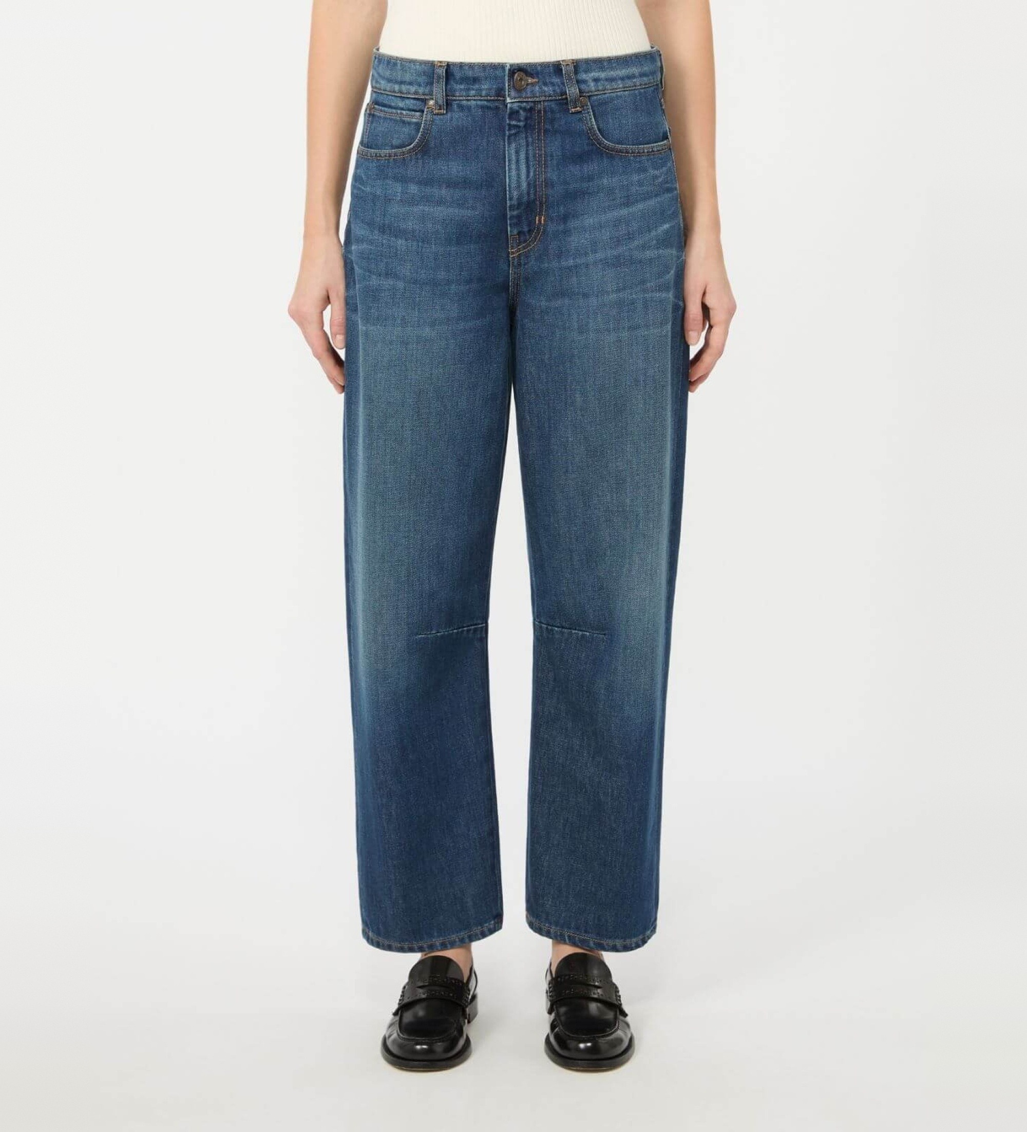 Weekend Max Mara für Damen. 2625186041650 Verwaschene blaue Jeans (38), Lässig, Baumwolle, Denim
