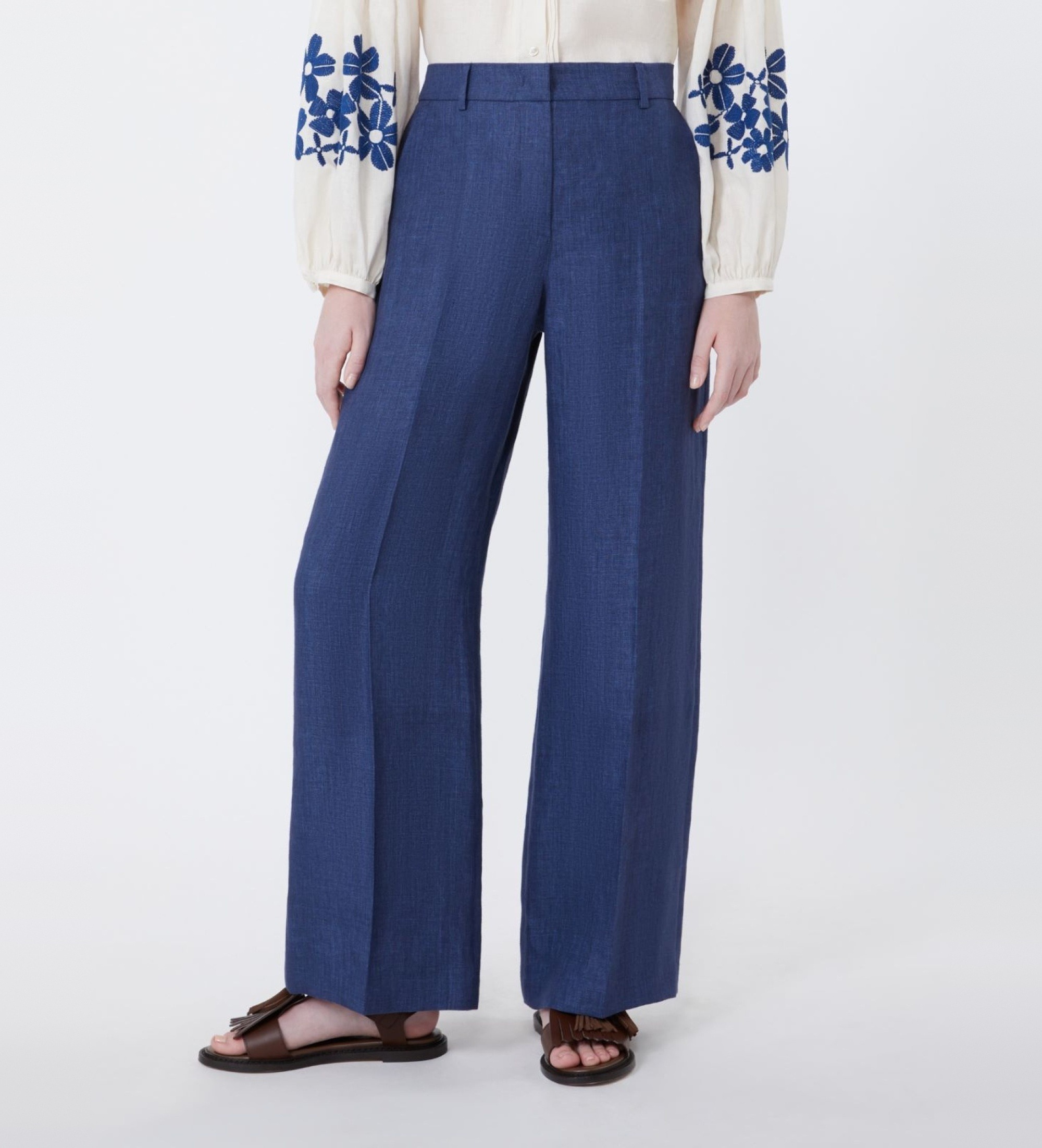 Weekend Max Mara für Damen. 2615131112600 Malizia Leinenhose marineblau (44), Lässig