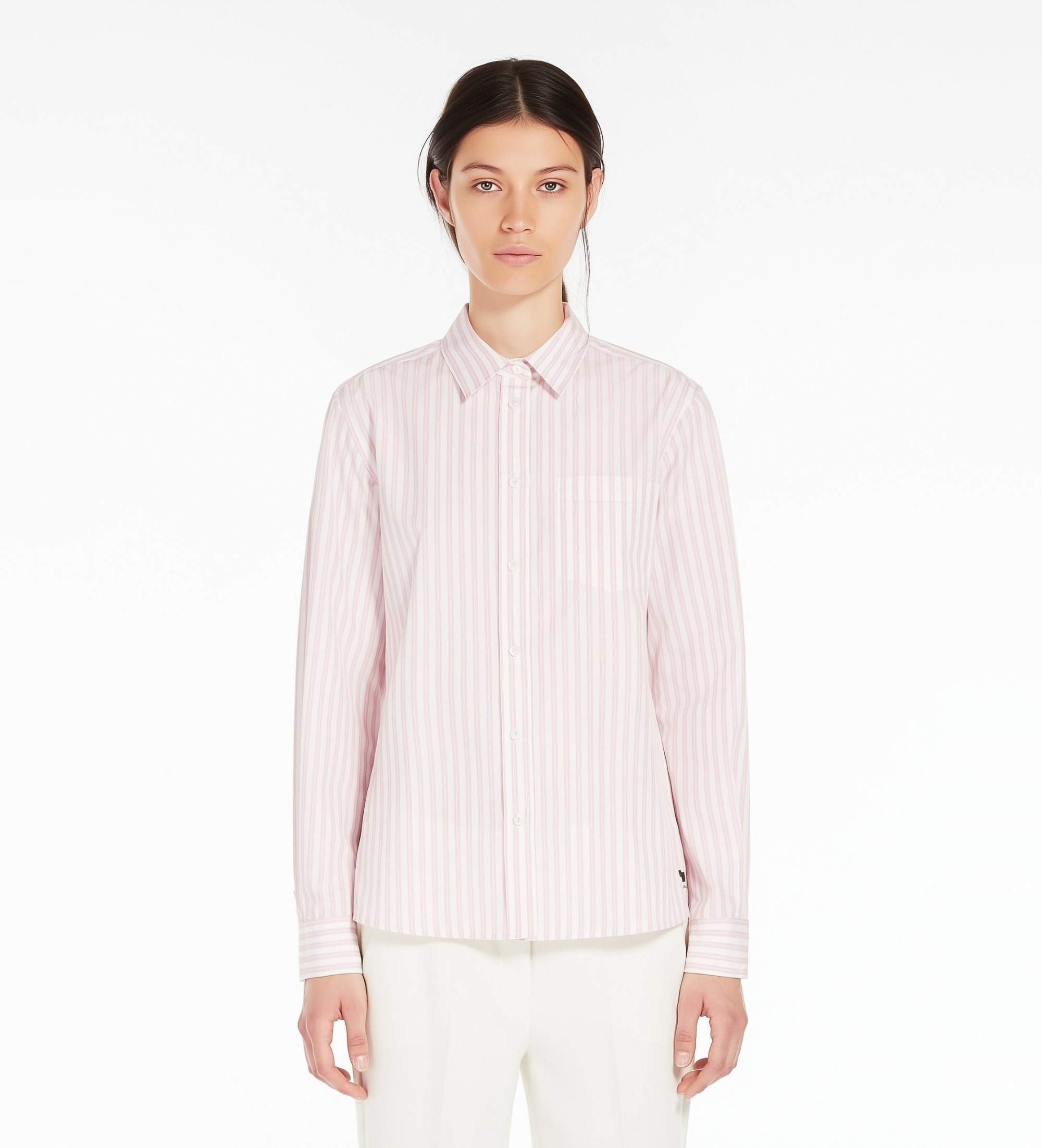 Weekend Max Mara für Damen. 2515111081600 Baumwoll-Popeline-Hemd Bahamas rosa (38), Lässig, Baumwolle, Langarm