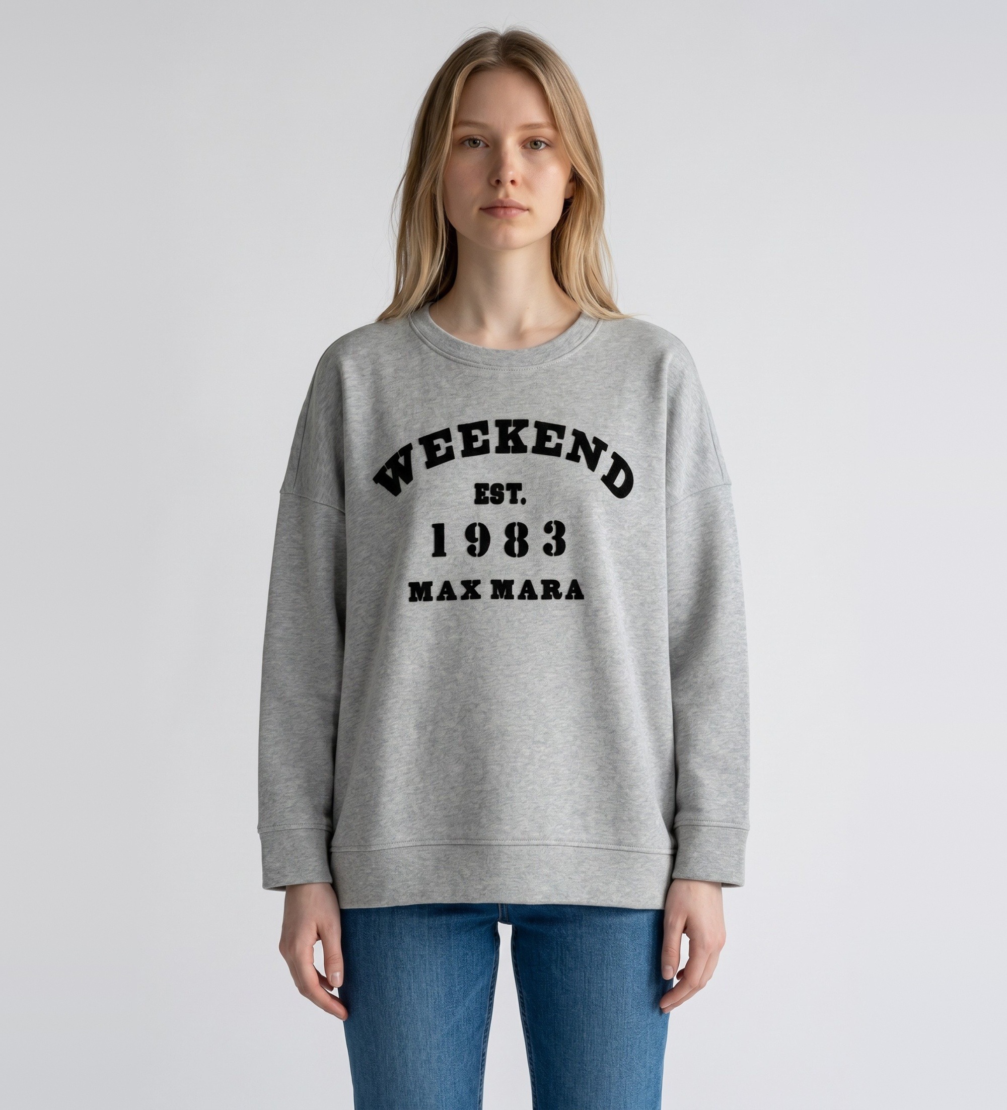 Weekend Max Maravoor vrouwen. 2615921041600 Gommoso grijze sweater (M), Casual, Grijs, Katoen