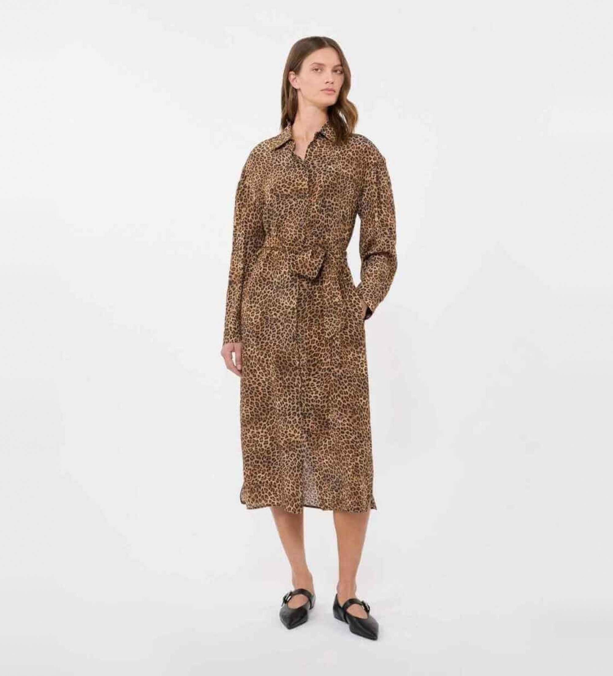 Weekend Max Mara für Damen. 2615221061600 Kleid Dolmen Animalprint (38), Lässig, Tierdruck, Seide, Langarm