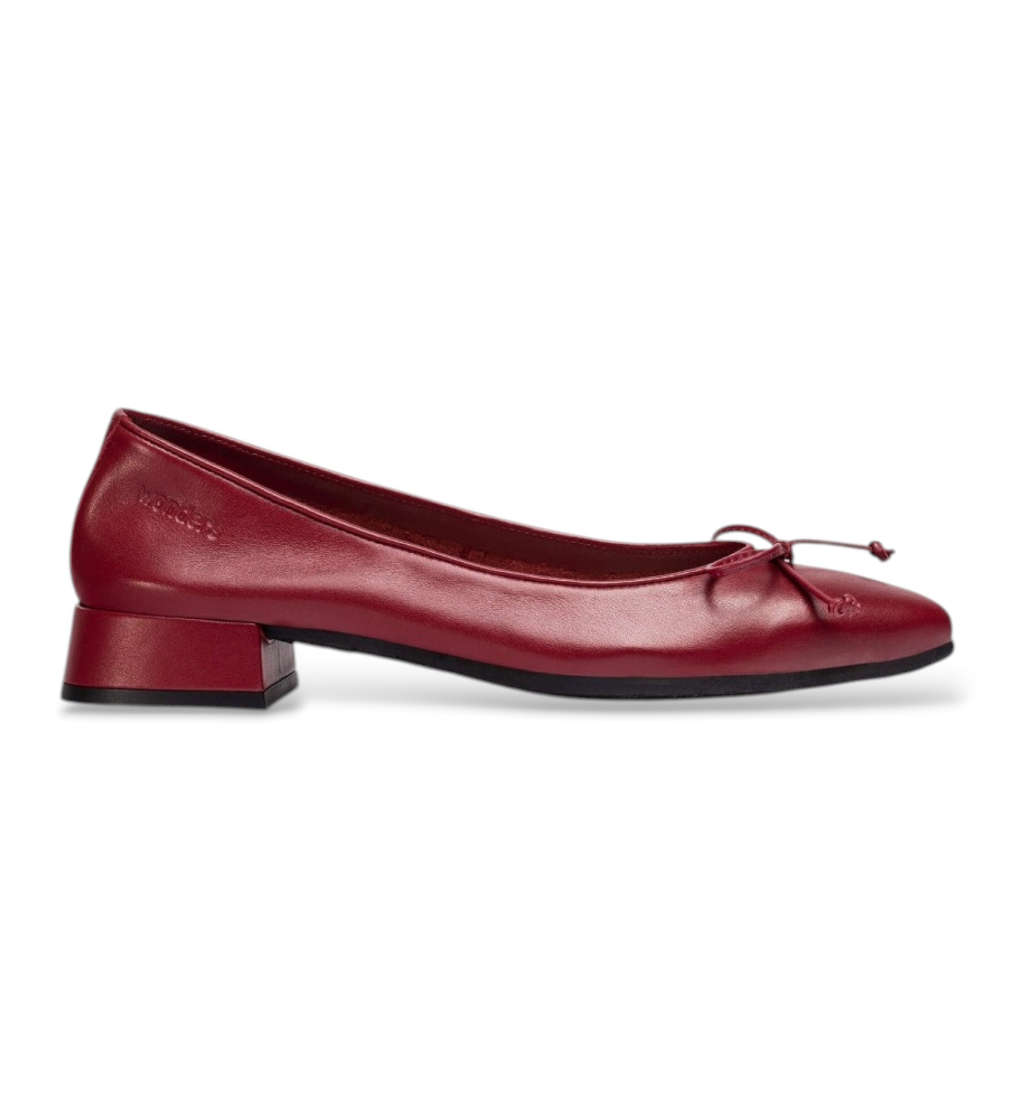 Wonders für Damen. B-9701_4387_7842 Ballerinas aus Leder Evow 01 Rot (36), 1 bis 3 cm, Keine, Lässig