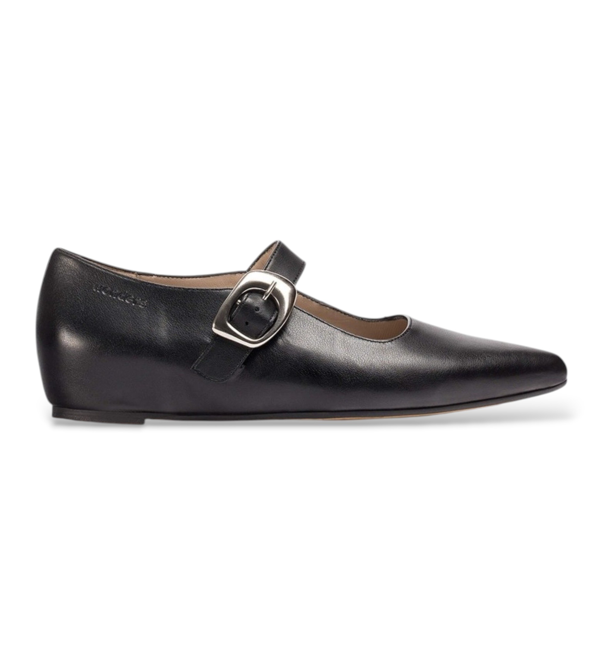 Wonders für Damen. A-3830_4387_5792 Ballerinas aus Leder Triana 30 Schwarz (37), 1 bis 3 cm, Schnalle, Lässig, Klassisch