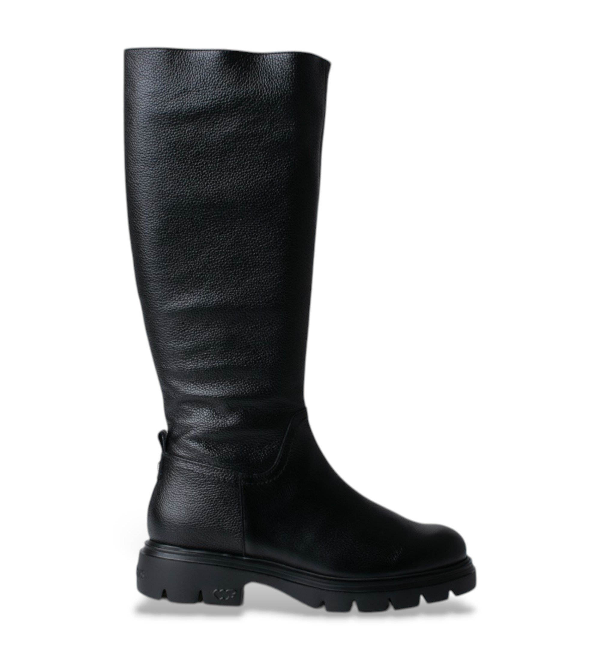 Wonders für Damen. A-4305 Lederstiefel Bones 04 schwarz (41), Wohnung, 1 bis 3 cm, Reißverschluss, Lässig