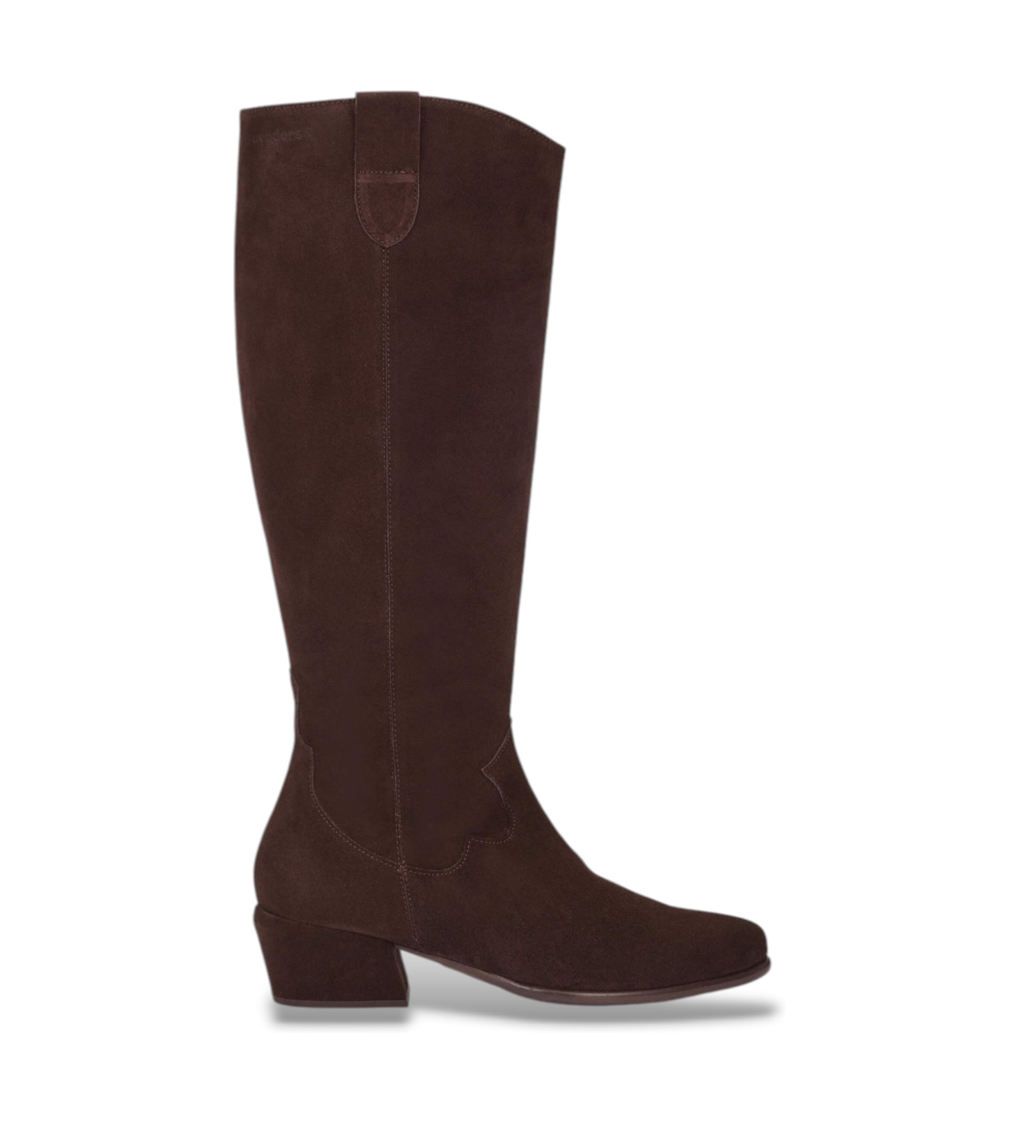 Wonders für Damen. D-2011_5713_9332 Fei 11 Lederstiefel Braun (39), 3 bis 5 cm, Spaltleder, Reißverschluss, Lässig