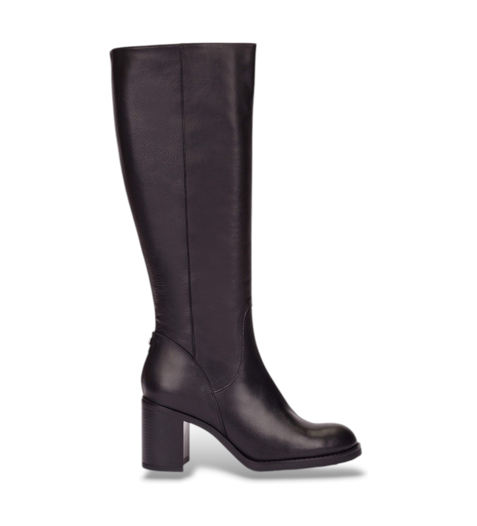 Wonders für Damen. I-9220_5716_5792 Nietenstiefel aus Leder 20 Schwarz (41), 5 bis 8 cm, Reißverschluss, Lässig, Klassisch