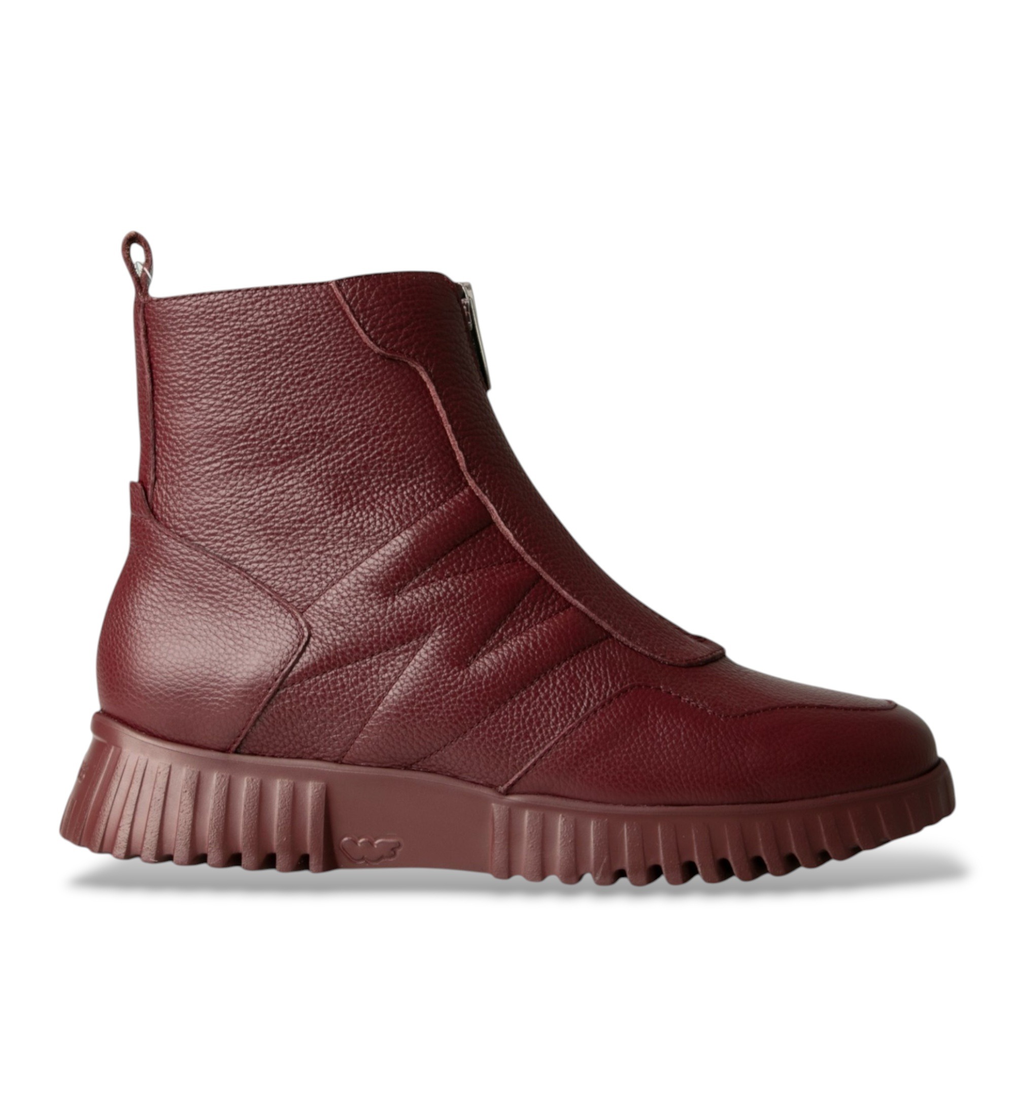Wonders für Damen. A-4425 Stiefeletten A-4425 weinrot (37), Leder, Wohnung, Reißverschluss, Lässig, Kastanienbraun
