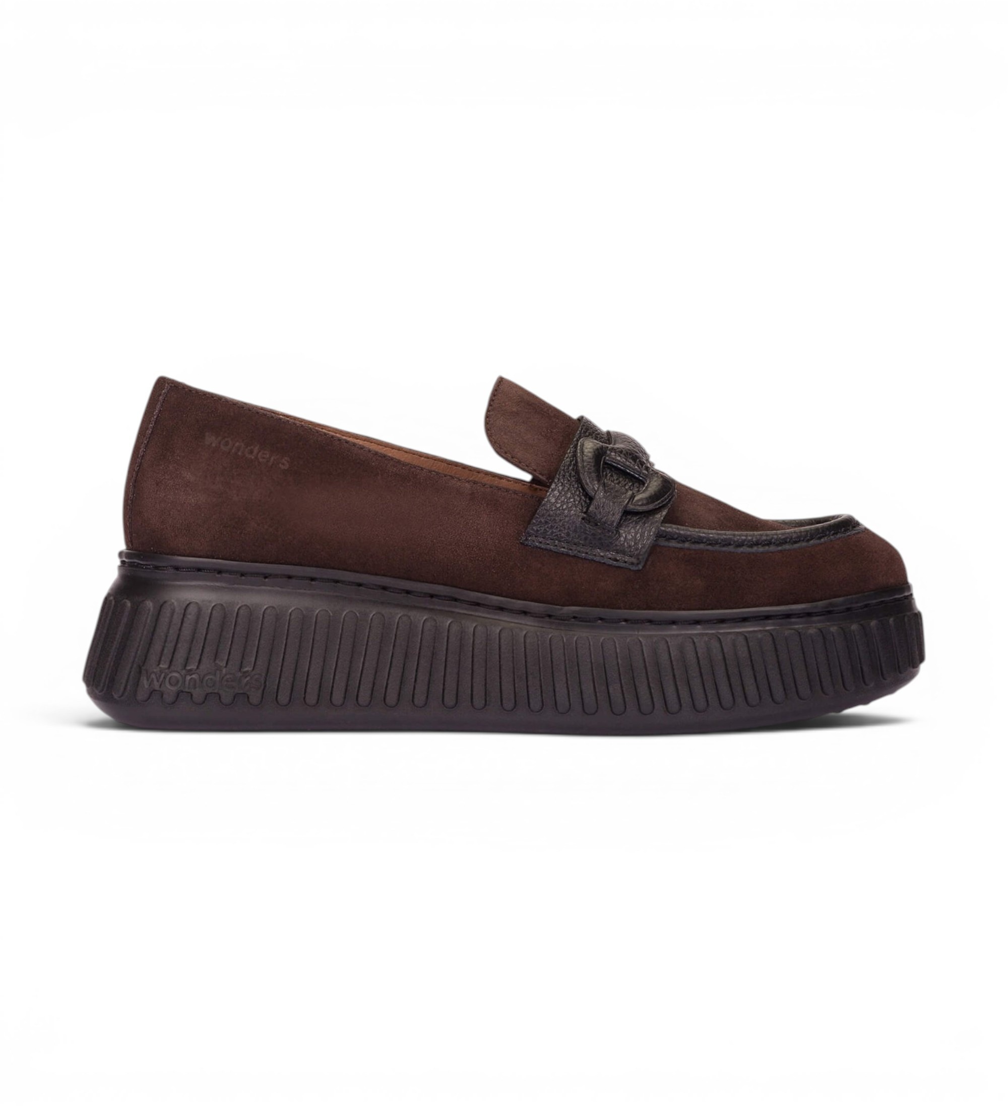 Wonders für Damen. A-5203 Schuhe A-5203 braun (38), 1 bis 3 cm, Spaltleder, Keine, Lässig