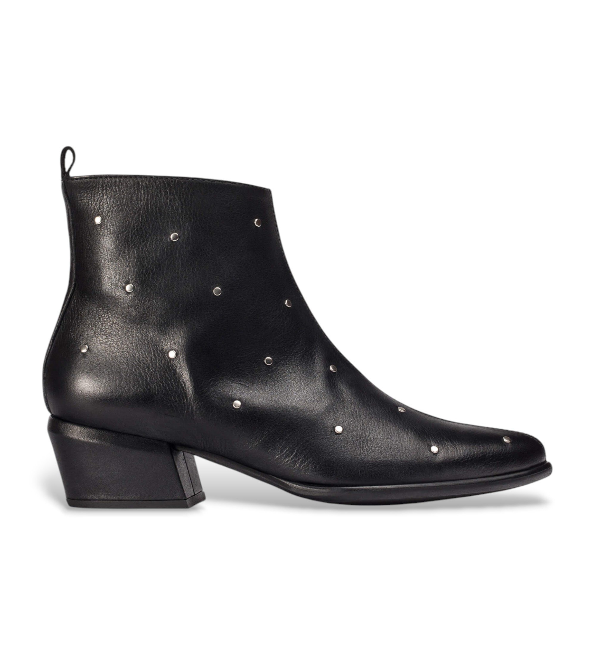 Wonders für Damen. D-2002 Fei 02 Lederstiefelette schwarz (36), 3 bis 5 cm, Reißverschluss, Lässig