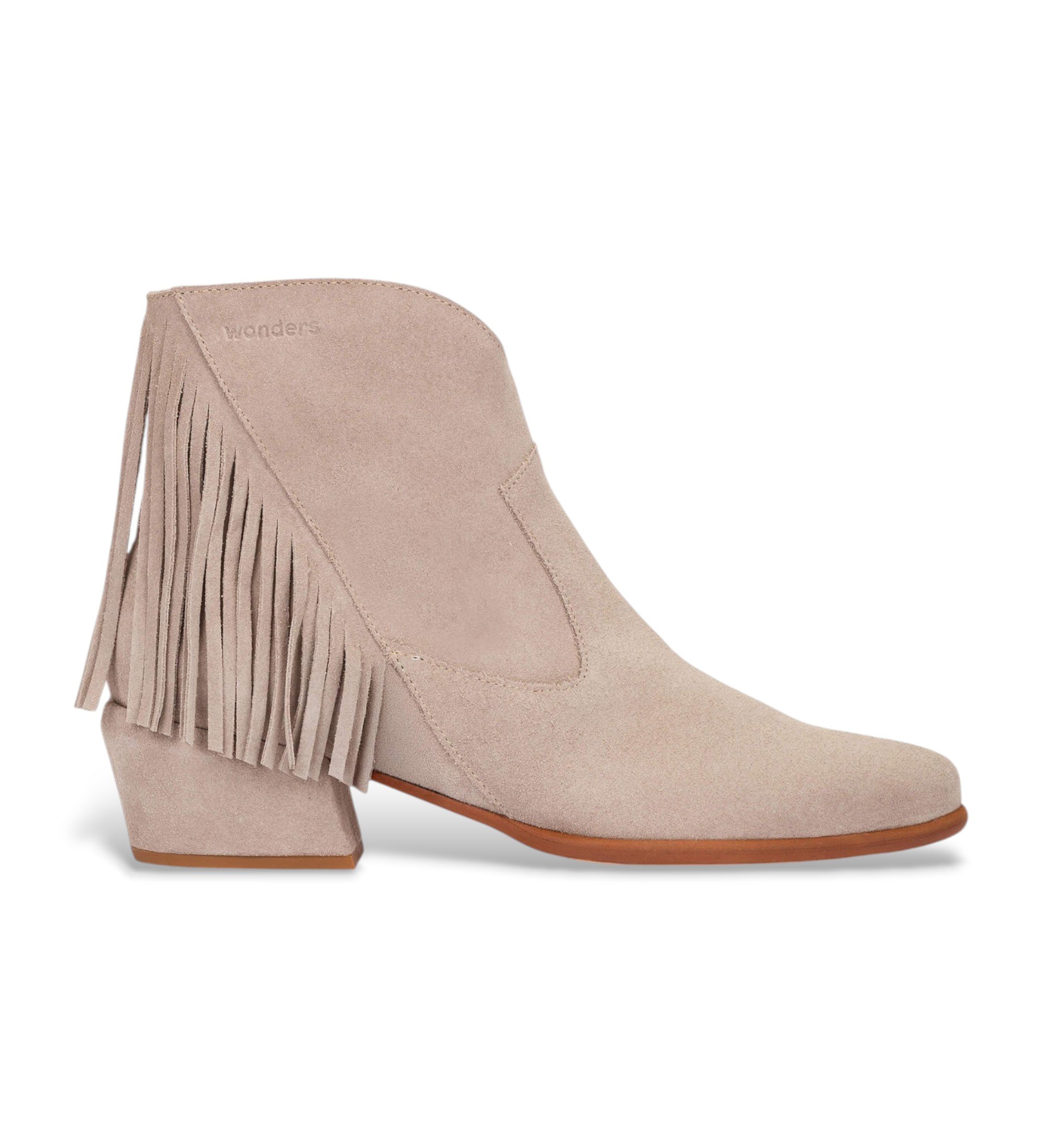 Wonders für Damen. D-2005 Lederstiefeletten FEI 05 taupe (37), 1 bis 3 cm, Lässig
