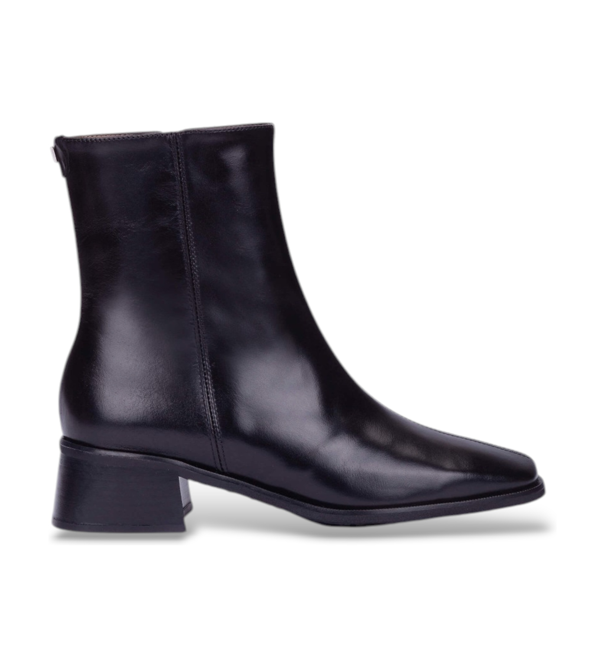 Wonders für Damen. D-1601_5715_5792 Ayla 01 Stiefeletten aus Leder Schwarz (38), 5 bis 8 cm, Reißverschluss, Lässig