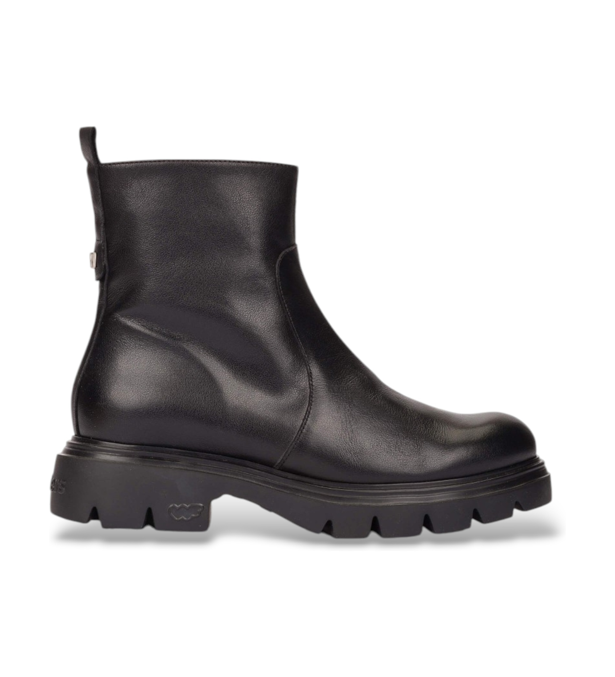Wonders für Damen. A-4305_5716_5792 Stiefeletten aus Leder Bones 05 Schwarz (39), Wohnung, 1 bis 3 cm, Keine, Lässig