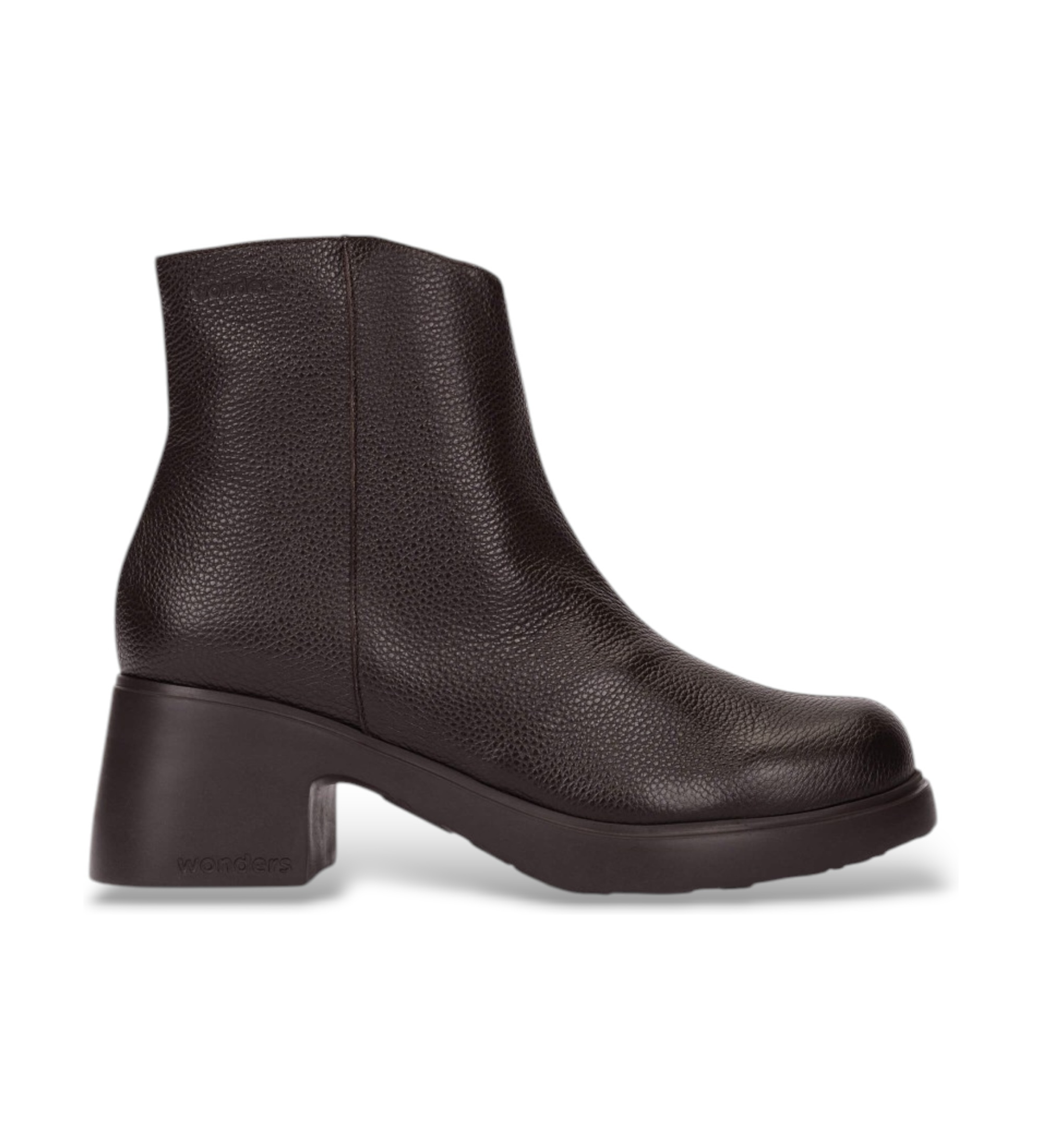 Wonders für Damen. E-7125_5078_12298 Flytres Lederstiefeletten 25 braun (38), 5 bis 8 cm, Reißverschluss, Lässig