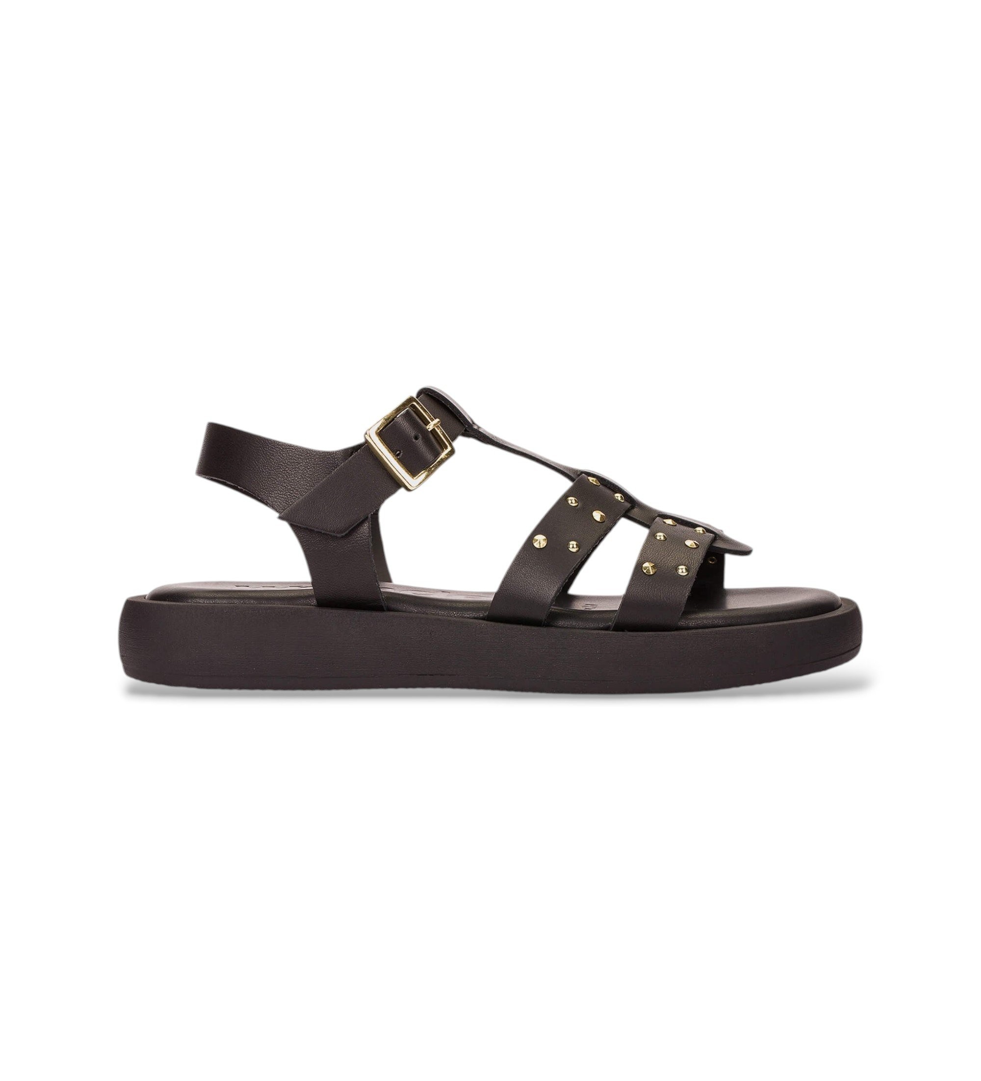 Wonders für Damen. AB-1567 Mousse Ledersandalen schwarz (37), Wohnung, Schnalle, Lässig